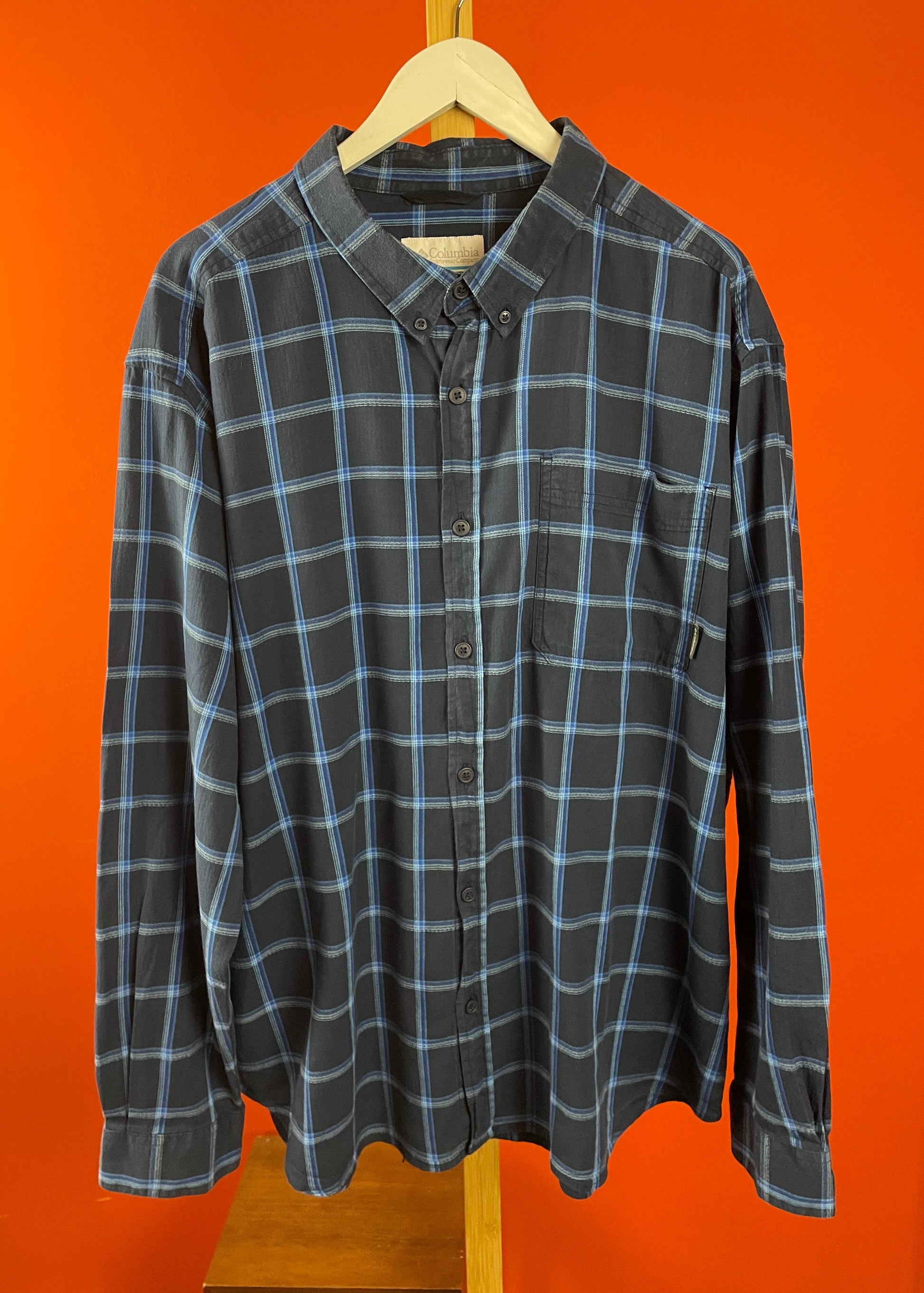 Καρό Ανδρικό Πουκάμισο COLUMBIA σε Σκούρο Μπλε χρώμα (2XL)