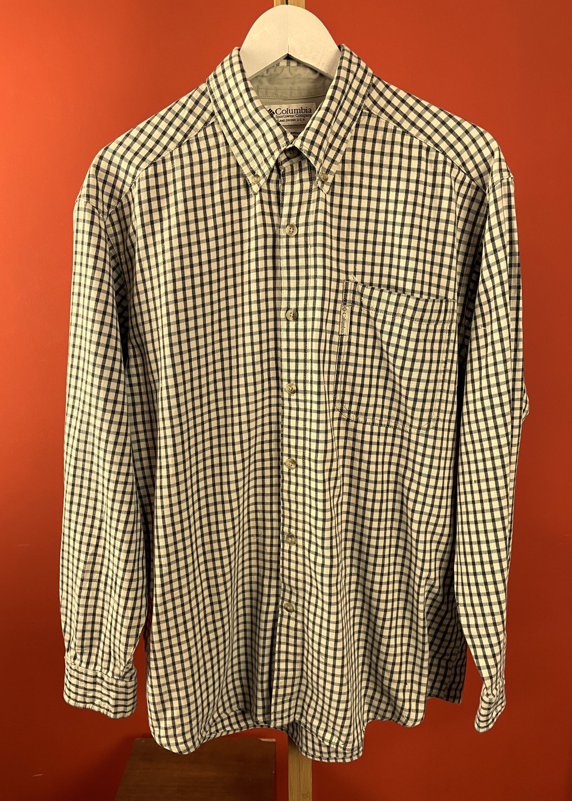 Καρό Ανδρικό Πουκάμισο COLUMBIA σε Nude χρώμα (Large)