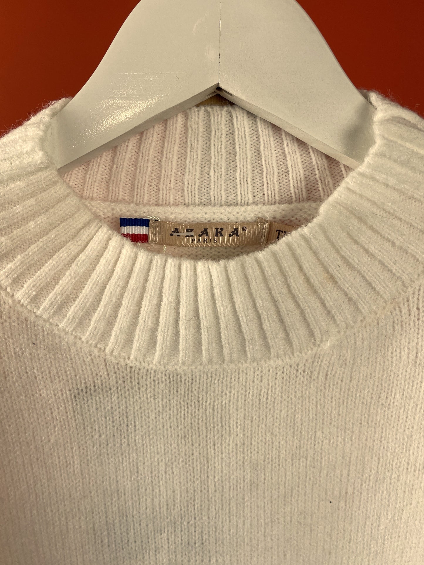 Γυναικεία Πλεκτή Μπλούζα / Πουλόβερ AZARA Paris σε Λευκό χρώμα (S/M)
