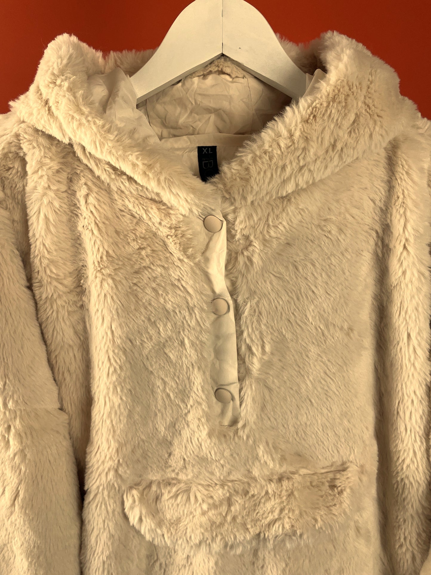 Stock, Γυναικεία Γούνινη Μπλούζα / Τζάκετ BODY σε Μπεζ χρώμα (XL)