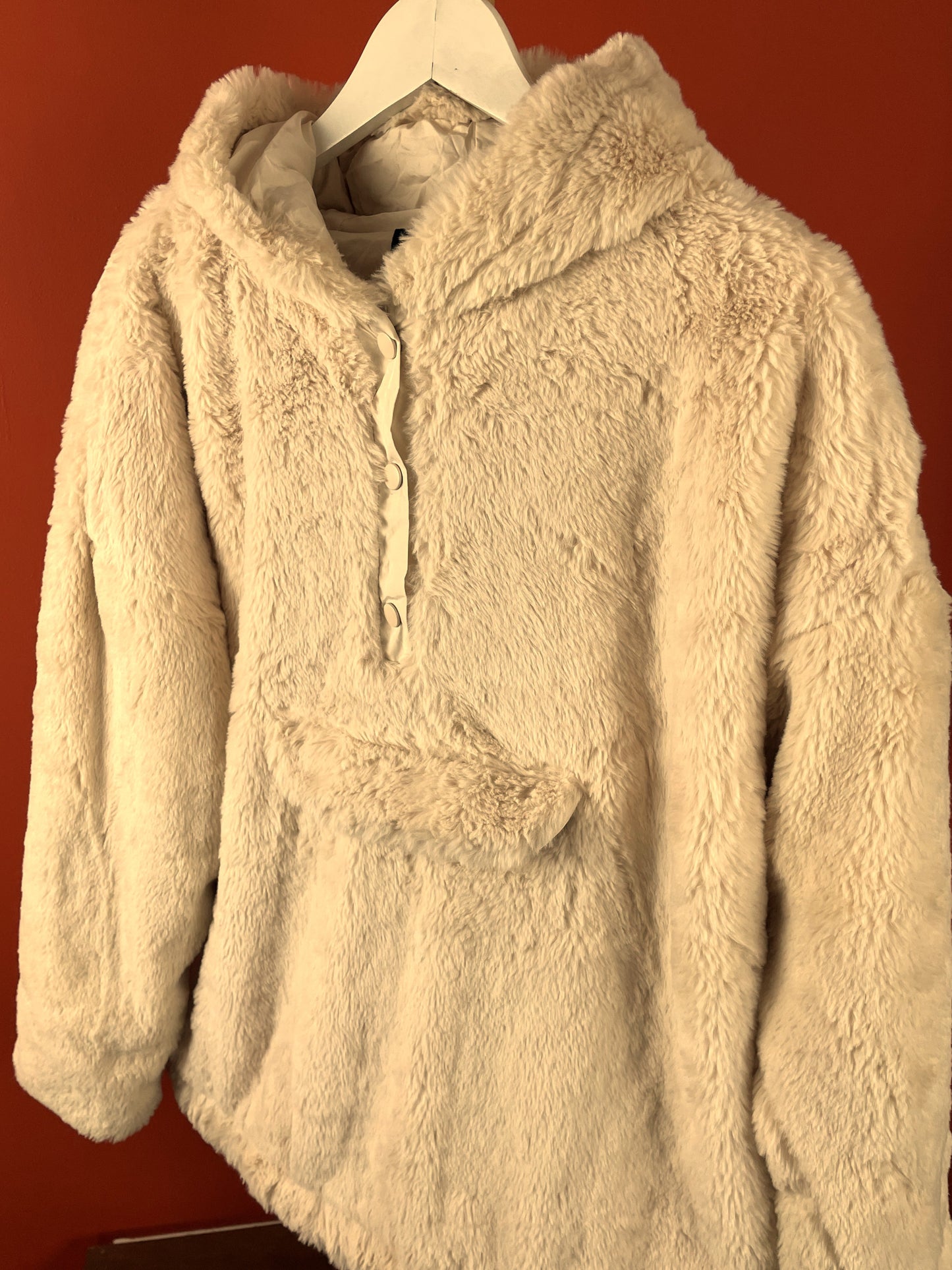 Stock, Γυναικεία Γούνινη Μπλούζα / Τζάκετ BODY σε Μπεζ χρώμα (XL)