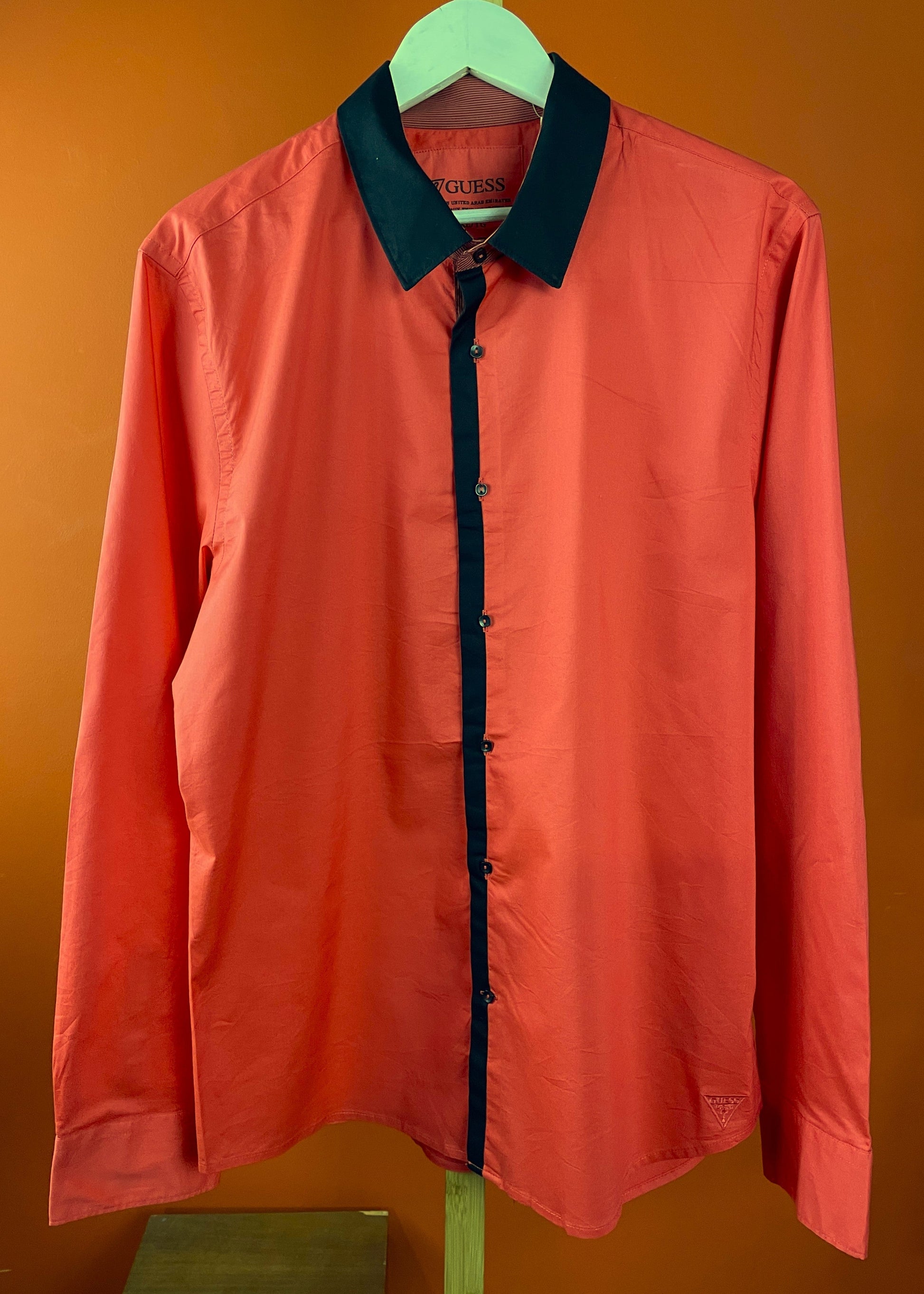Ανδρικό Πουκάμισο GUESS σε Κόκκινο χρώμα (Large)