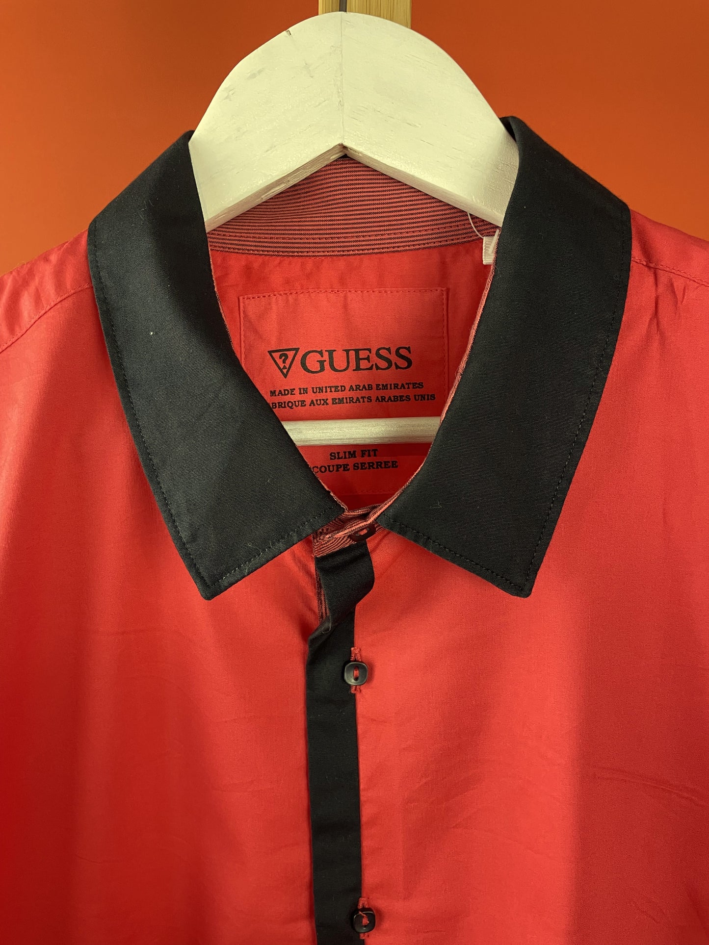 Ανδρικό Πουκάμισο GUESS σε Κόκκινο χρώμα (Large)