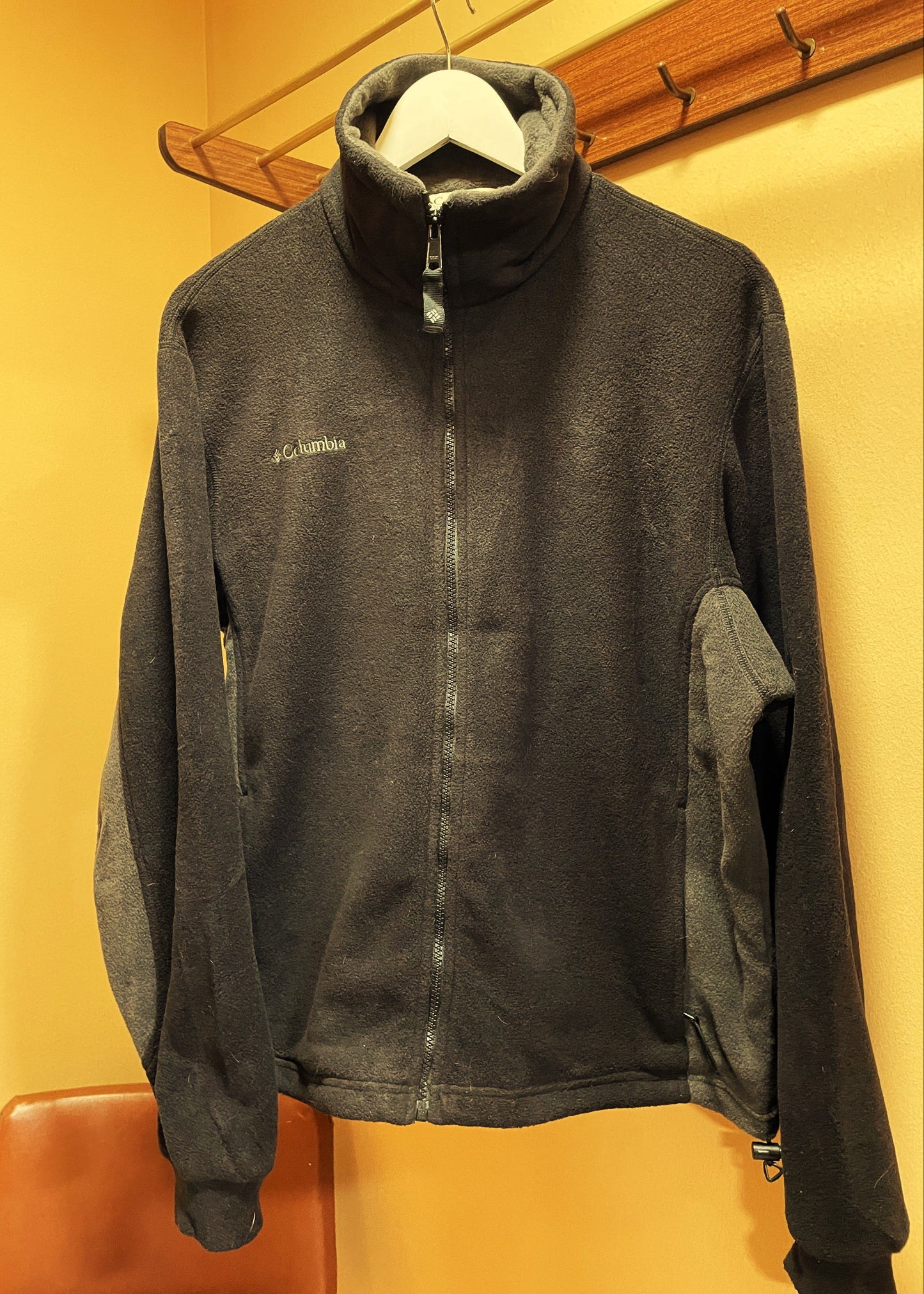 Ανδρική, Φλις Ζακέτα COLUMBIA σε Μαύρο - Γκρι χρώμα (Άνετο M)