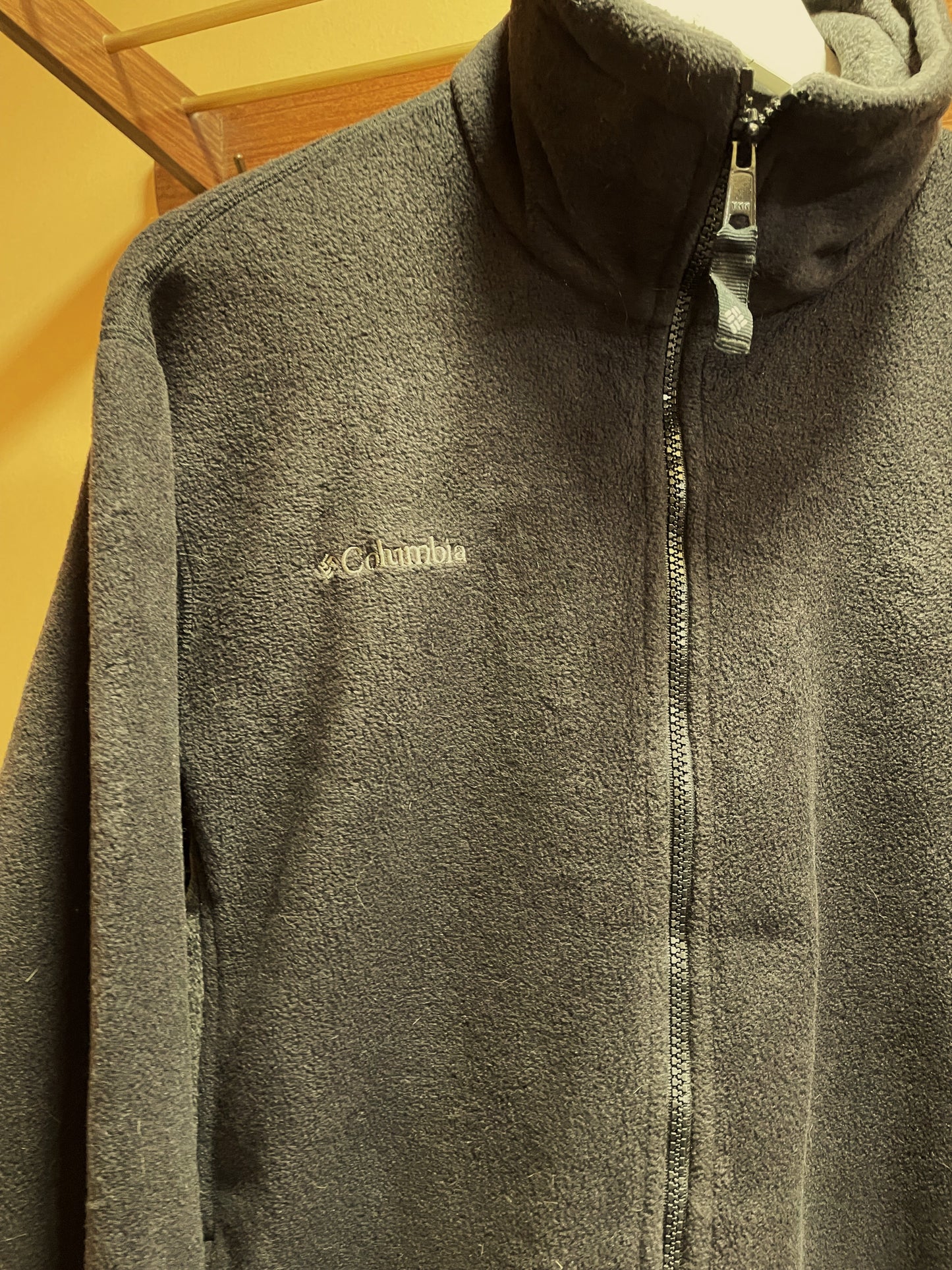 Ανδρική, Φλις Ζακέτα COLUMBIA σε Μαύρο - Γκρι χρώμα (Άνετο M)