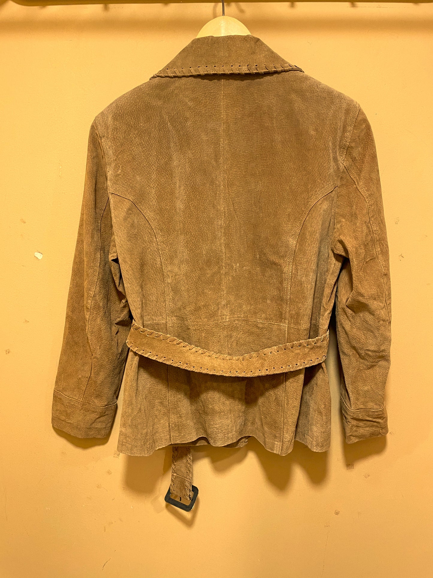 Vintage, Δερμάτινο Γυναικείο Τζάκετ OUTFIT σε Καφέ χρώμα (Medium)