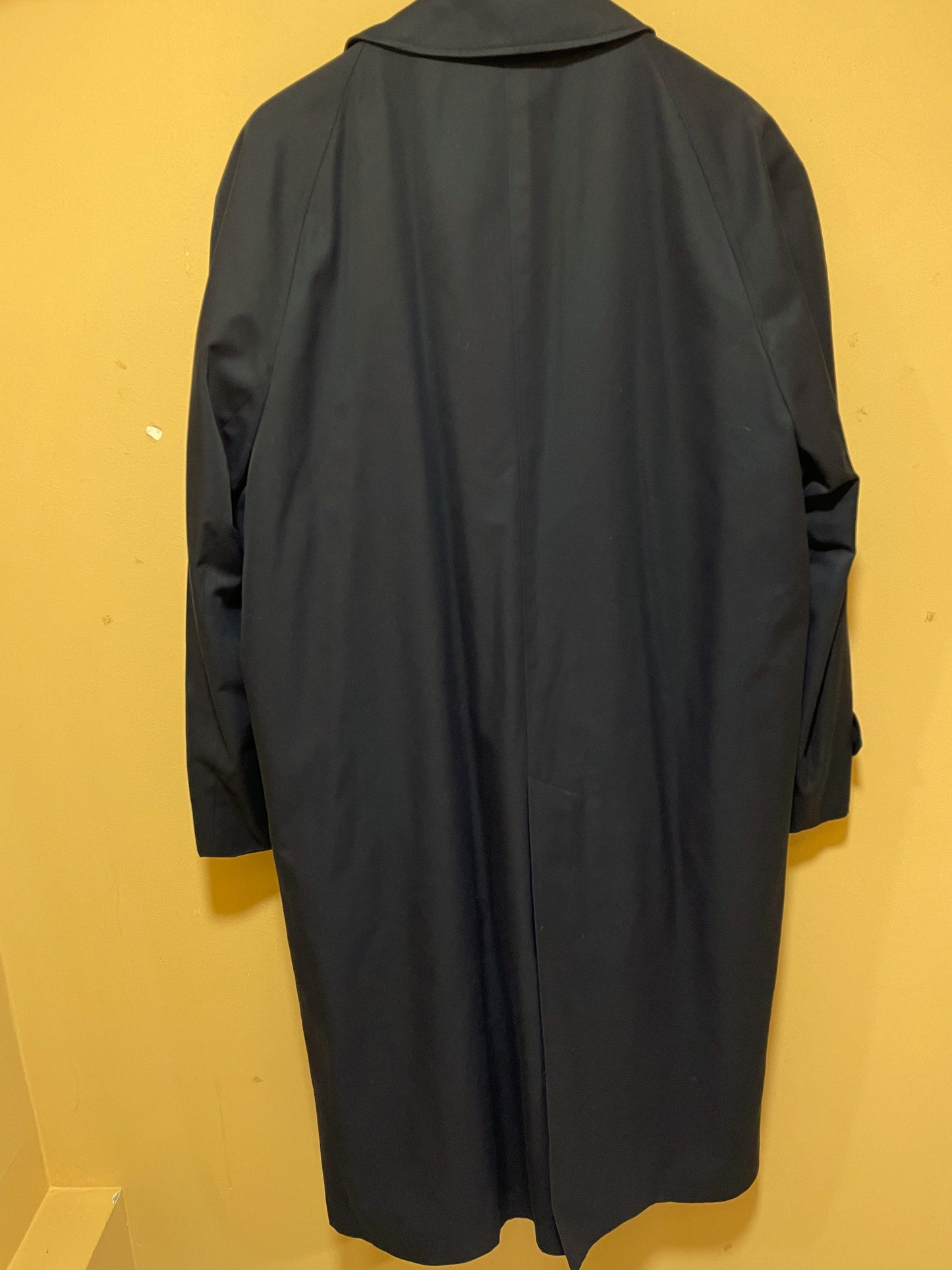 Vintage, Ανδρική Καμπαρντίνα WERTHER με Μάλλινη αποσπώμενη επένδυση σε Σκούρο Μπλε Χρώμα (54R - 2XL)