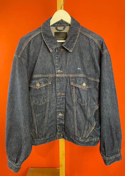 Ανδρικό Τζιν Τζάκετ PULL & BEAR σε Σκούρο Μπλε Denim (Άνετο Medium)