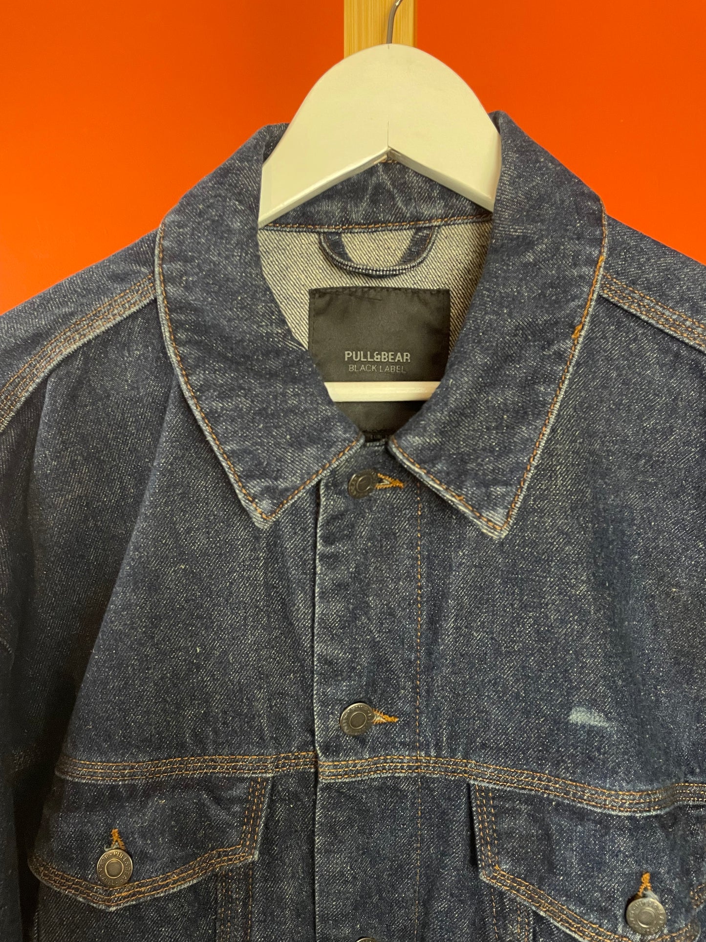 Ανδρικό Τζιν Τζάκετ PULL & BEAR σε Σκούρο Μπλε Denim (Άνετο Medium)
