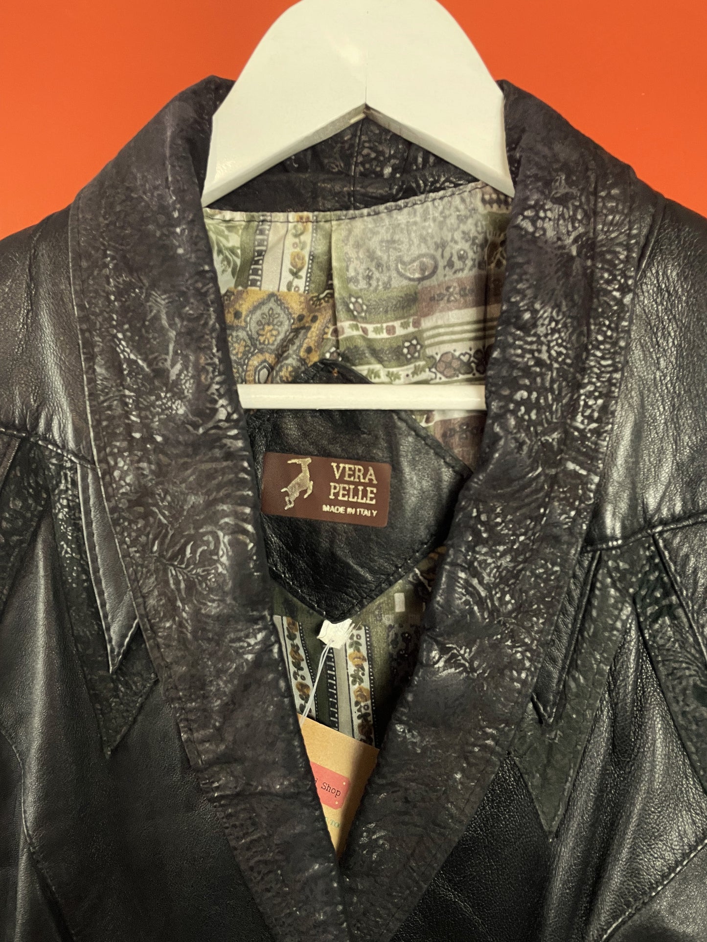 Vintage, Δερμάτινο Γυναικείο Τζάκετ σε Μαύρο χρώμα (Medium)