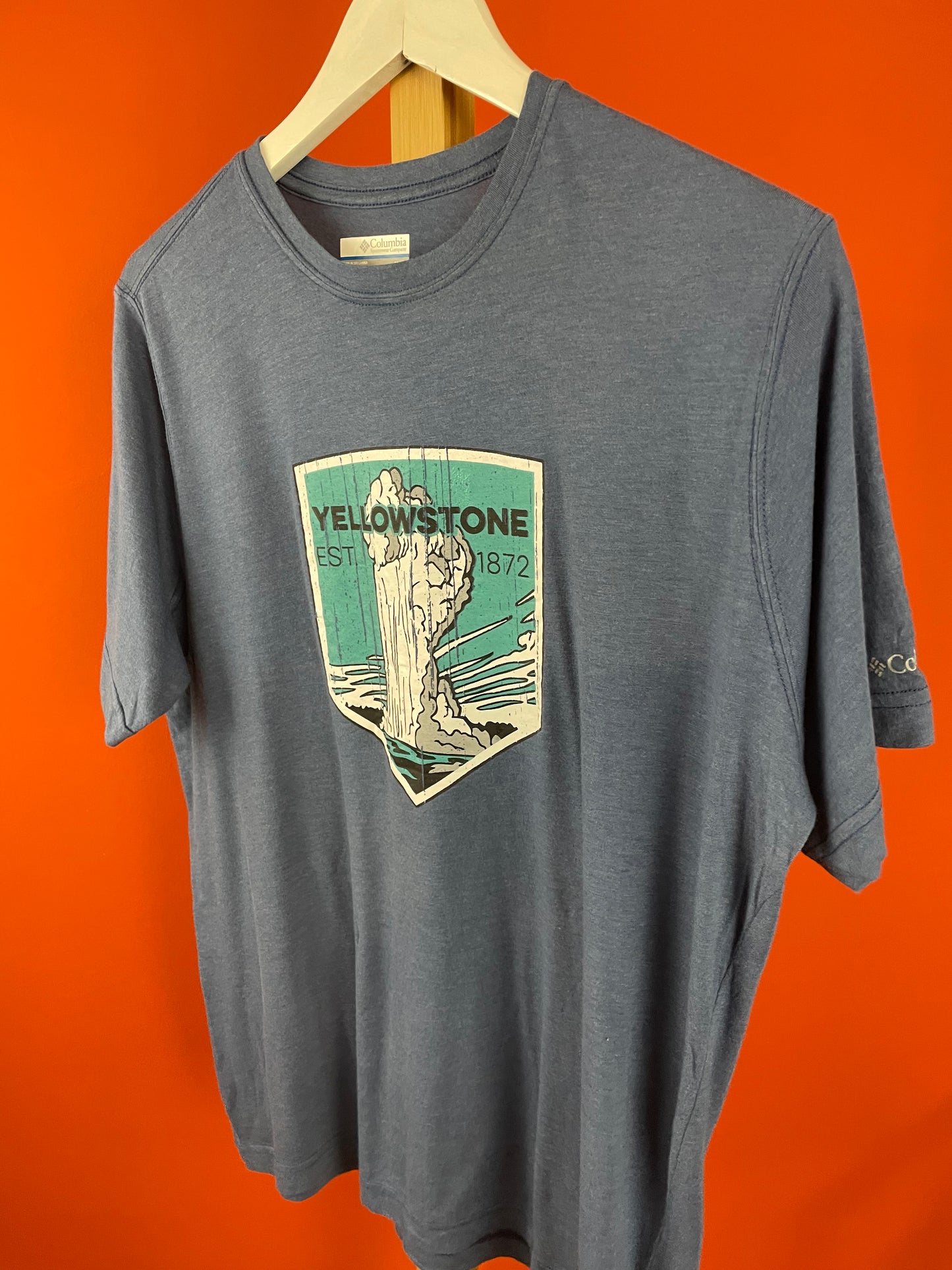 Ανδρική, Κοντομάνικη Μπλούζα - Τ-Shirt COLUMBIA σε Πετρόλ χρώμα (Medium)