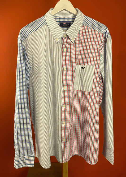 Stock Ανδρικό Πουκάμισο VINEYARD VINES σε Γαλάζιο χρώμα (XL - Άνετη γραμμή)