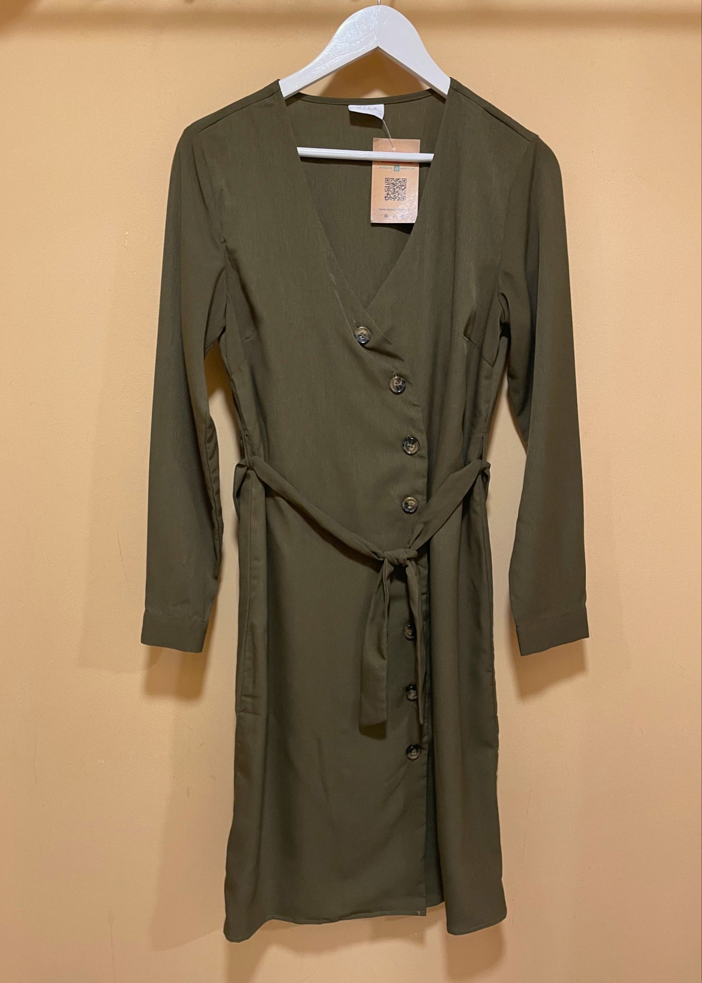 Outlet Φόρεμα / Σεμιζιέ VILA σε Χακί χρώμα (Μ - 38(EUR))