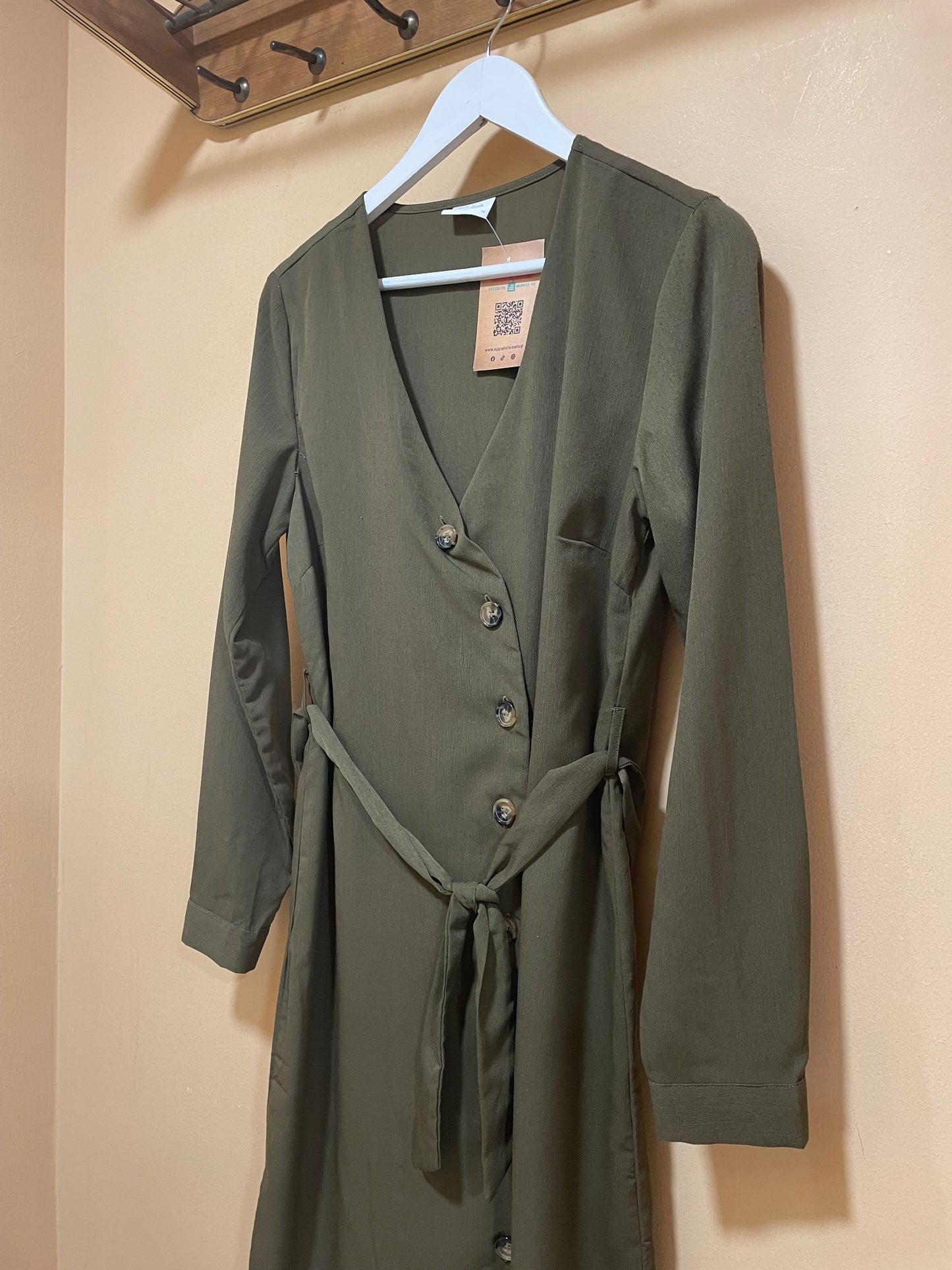 Outlet Φόρεμα / Σεμιζιέ VILA σε Χακί χρώμα (Μ - 38(EUR))