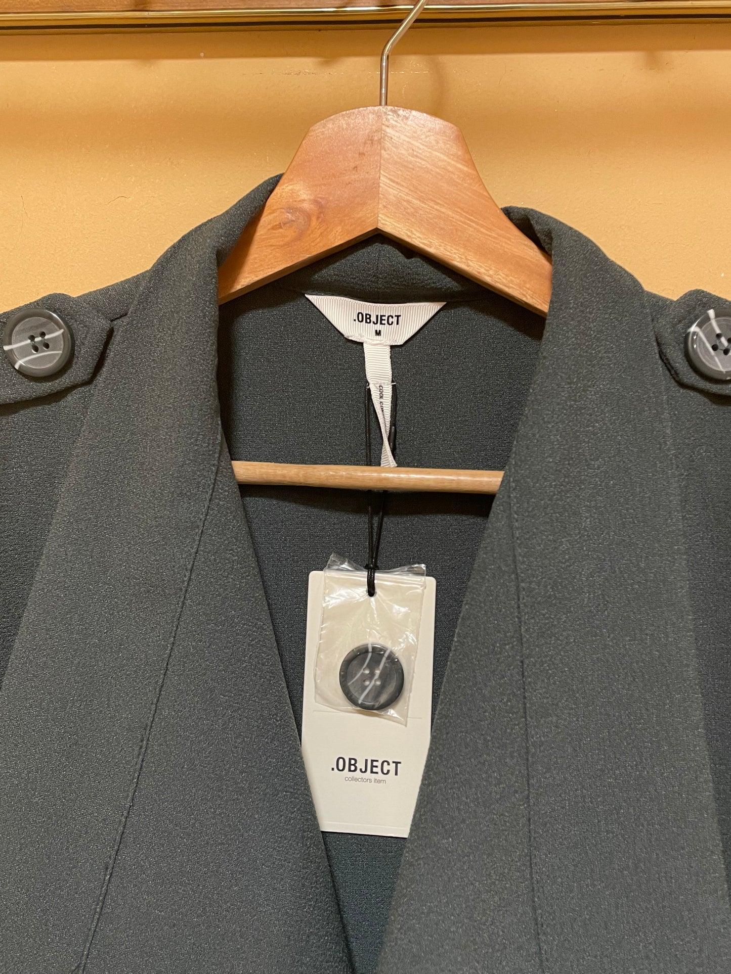 Outlet, Γυναικείο Τζάκετ .OBJECT σε Χακί χρώμα (M - Slim Fit)
