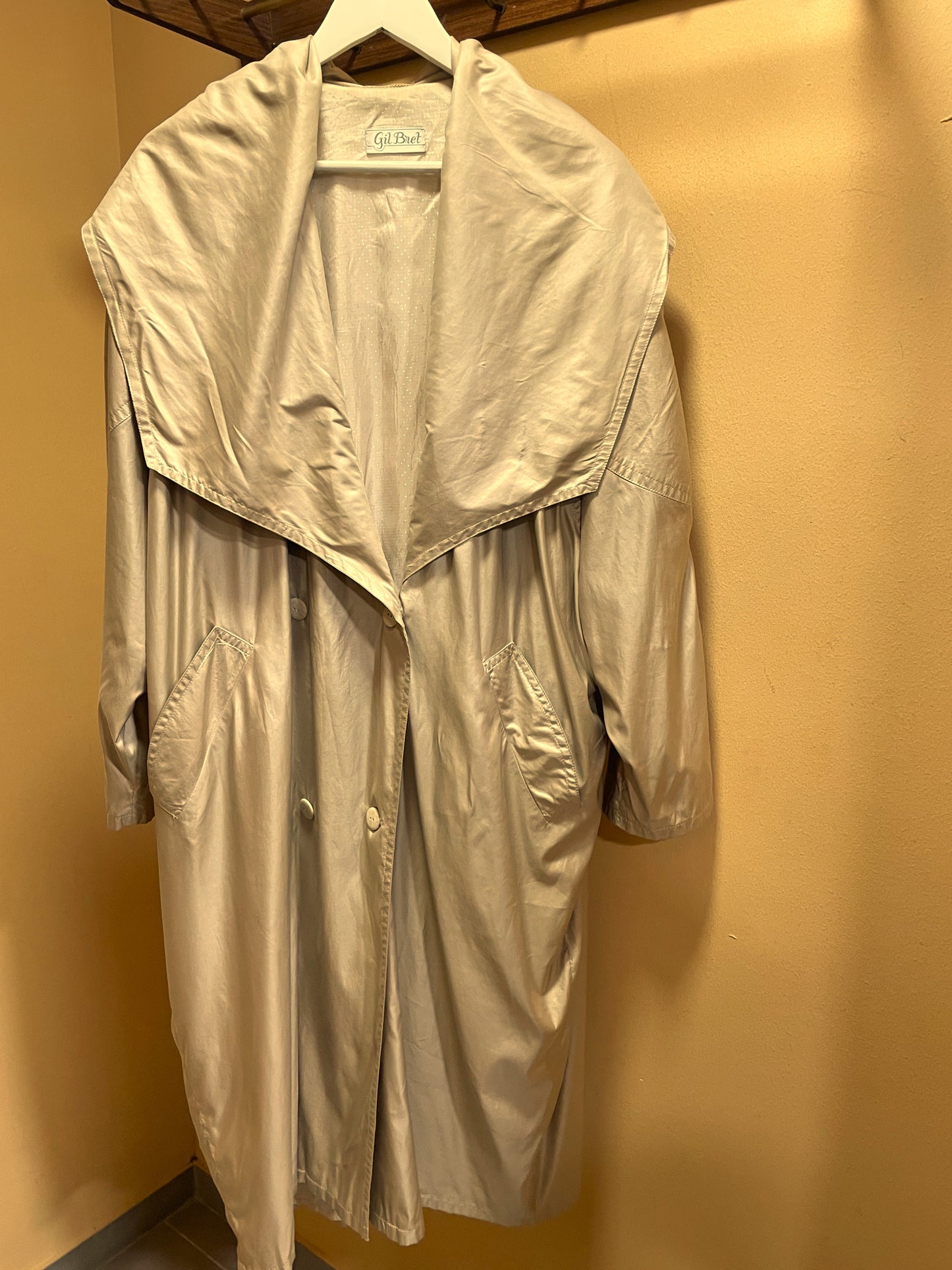 Vintage, Plus Size Γυναικεία Καπαρντίνα GIL BRET σε Παλ Χρυσό χρώμα (Kαλύπτει άνετα έως και 3XL/4XL)