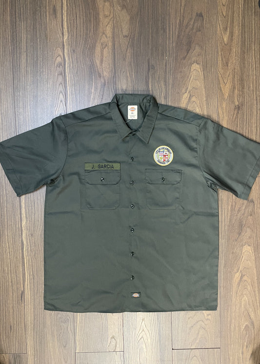 Κοντομάνικο, Ενισχυμένο Ανδρικό Πουκάμισο DICKIES σε Χακί χρώμα (XL)