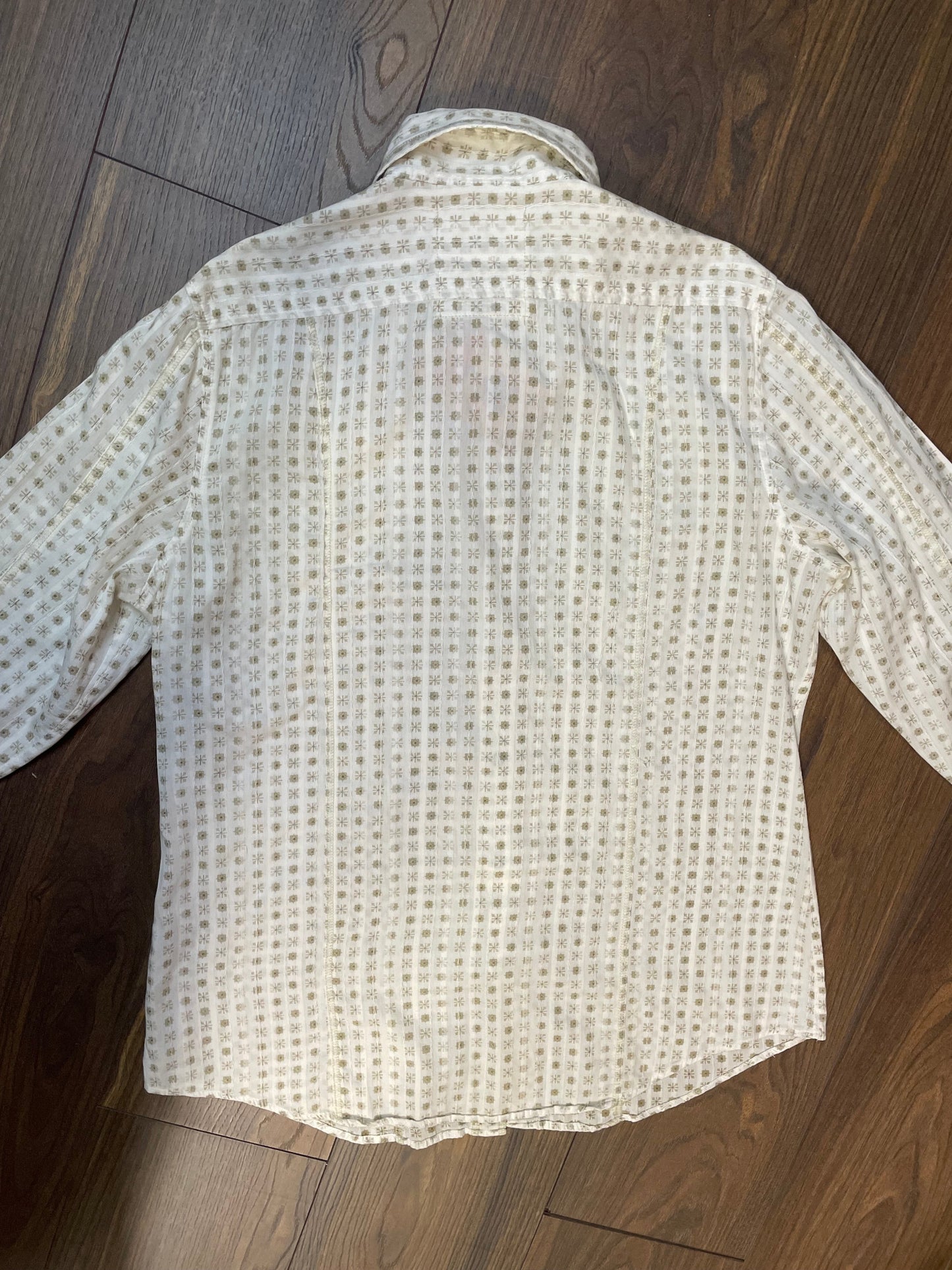 Εμπριμέ Ανδρικό Πουκάμισο CALVIN KLEIN σε Μπεζ χρώμα (Small)