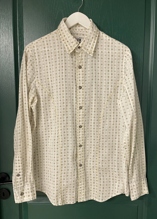 Εμπριμέ Ανδρικό Πουκάμισο CALVIN KLEIN σε Μπεζ χρώμα (Small)