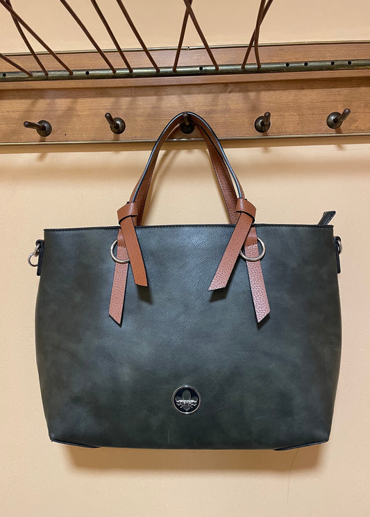 Γυναικεία Τσάντα Χειρός RIEKER σε Λαδί χρώμα