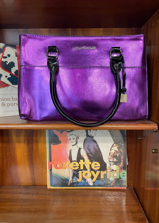 Stock, Γυναικεία, Μεταλλιζέ Τσάντα Ώμου / Χειρός YOUNIQUE σε Μωβ χρώμα