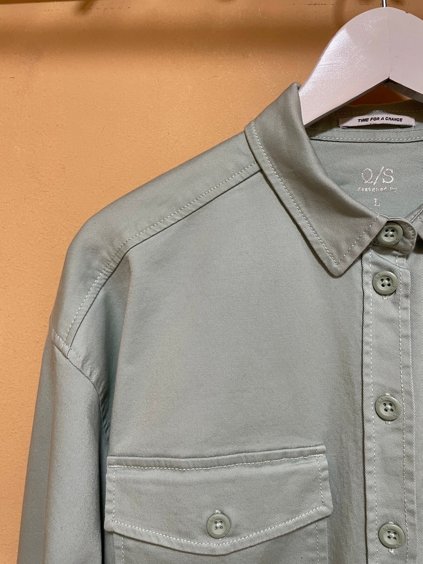 Stock, Ελαφρύ Γυναικείο Τζάκετ Q/S στο χρώμα της Μέντας (Large)