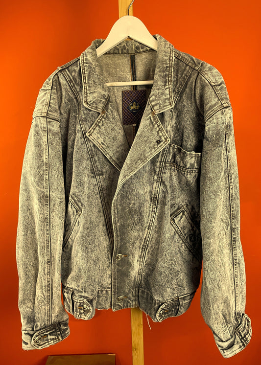 UNIQUE ITEM: Vintage Τζιν Τζάκετ RIFLE σε Ξεθωριασμένο Γκρι χρώμα (ΑΝΔΡΑΣ: L, ΓΥΝΑΙΚΑ: XL)