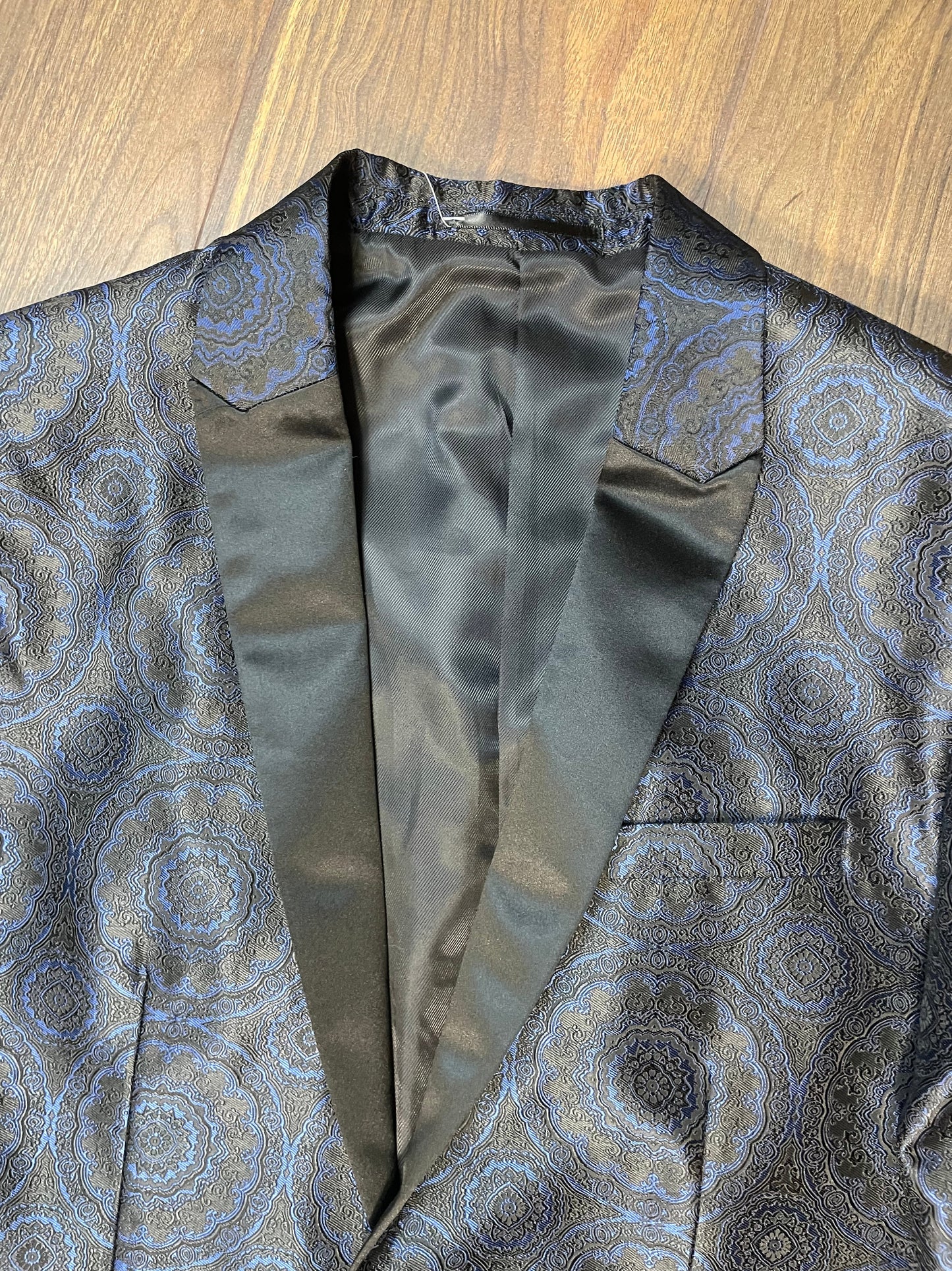 Vintage Style Ανδρικό Σακάκι H&M σε Σκούρο Μπλε - Μαύρο χρώμα (Small-50)