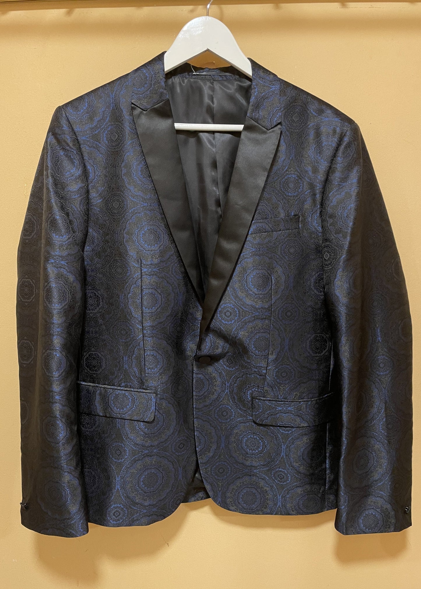 Vintage Style Ανδρικό Σακάκι H&M σε Σκούρο Μπλε - Μαύρο χρώμα (Small-50)