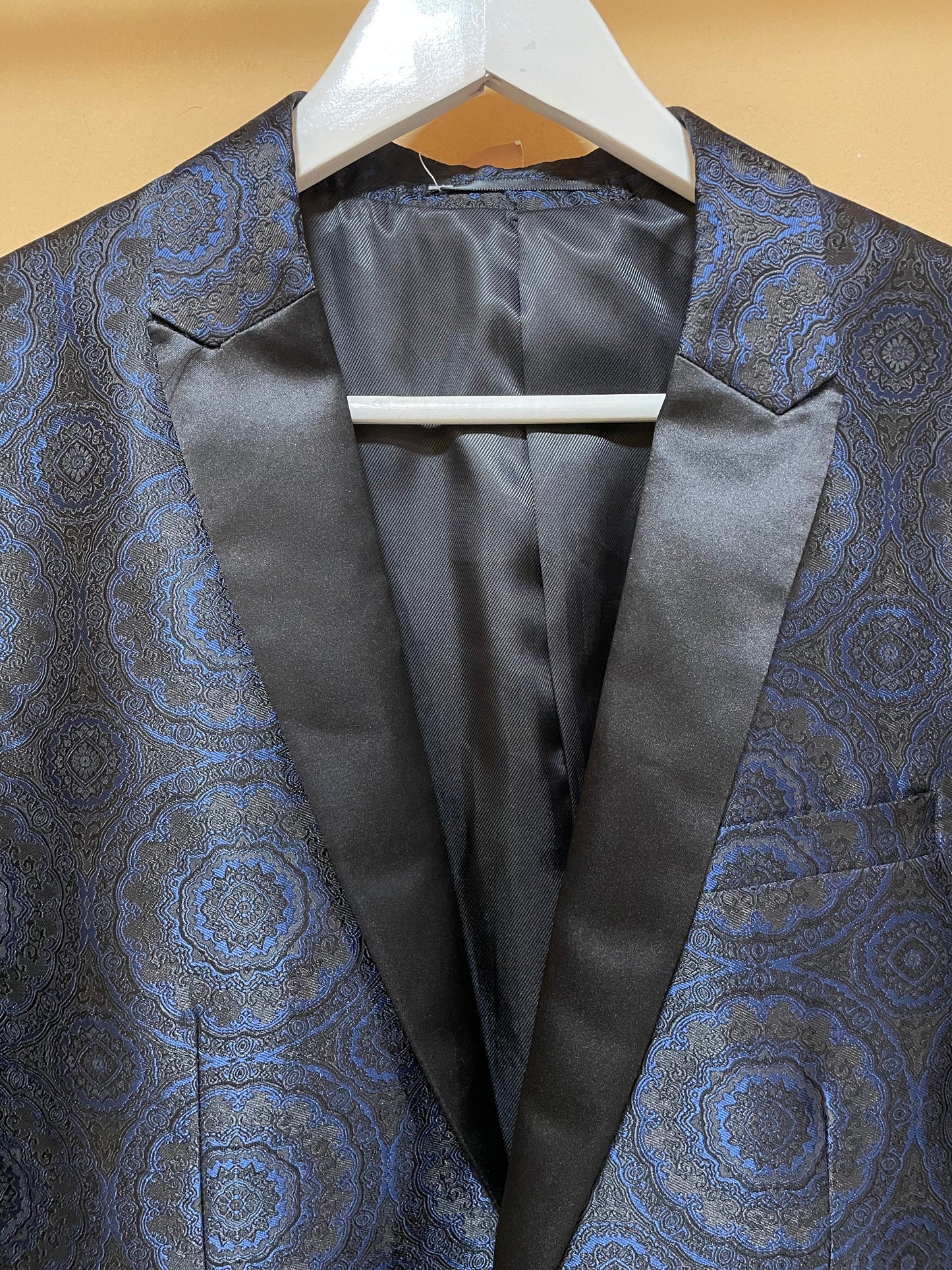 Vintage Style Ανδρικό Σακάκι H&M σε Σκούρο Μπλε - Μαύρο χρώμα (Small-50)