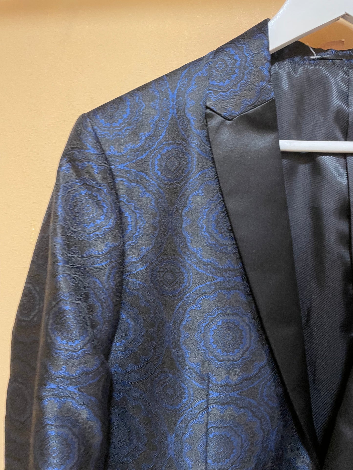 Vintage Style Ανδρικό Σακάκι H&M σε Σκούρο Μπλε - Μαύρο χρώμα (Small-50)