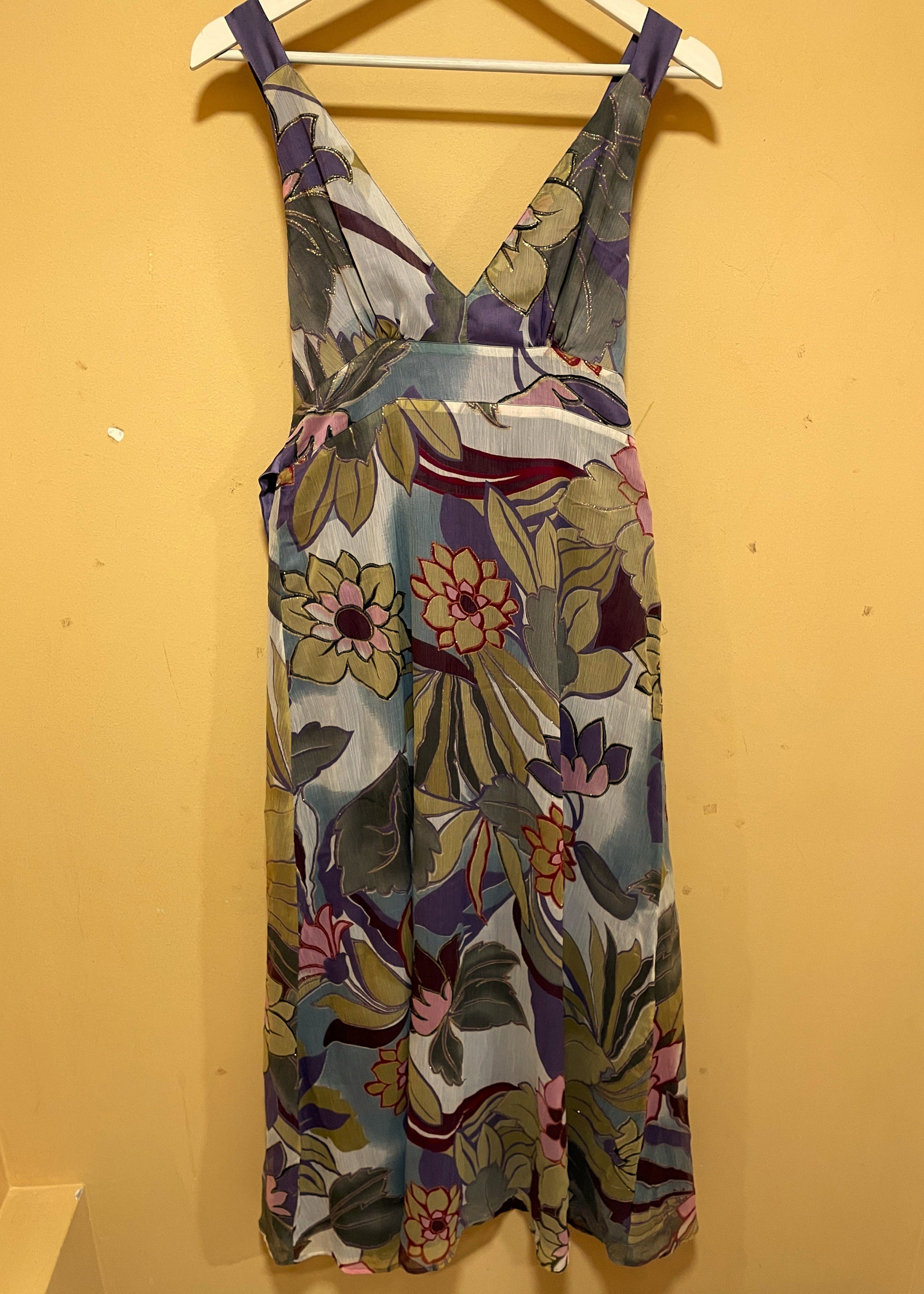 Stock, Εμπριμέ, Αέρινο Φόρεμα KATERINA DAPI σε Μωβ χρώμα (Medium)