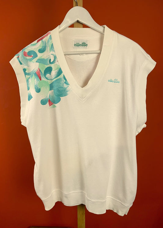 Vintage, Γυναικεία Σπορ Μπλούζα ELLESSE σε Λευκό χρώμα (L/XL)