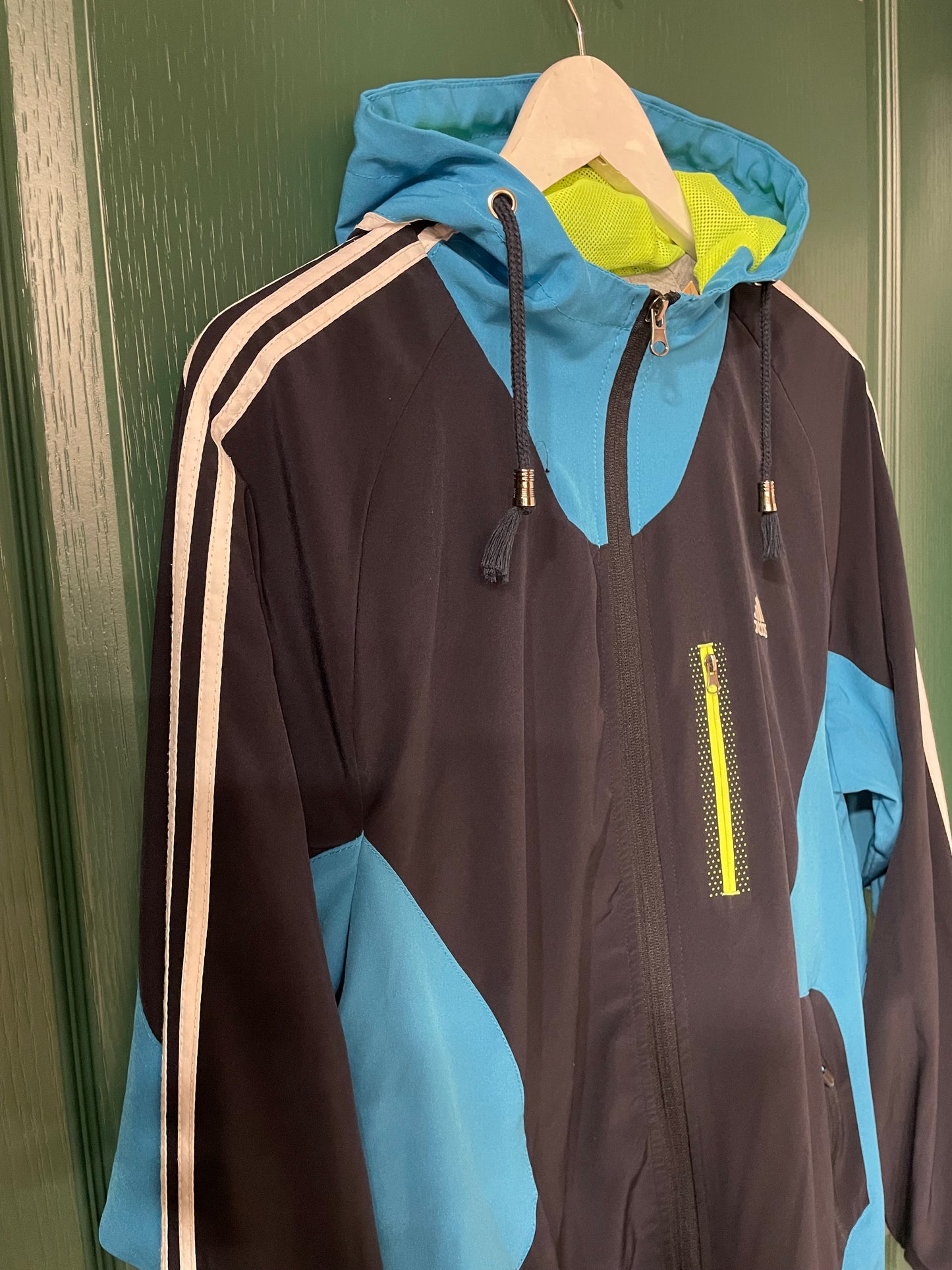 Ανδρική Σπορ Ζακέτα με κουκούλα ADIDAS σε Σκούρο Μπλε - Μαύρο χρώμα (Large)