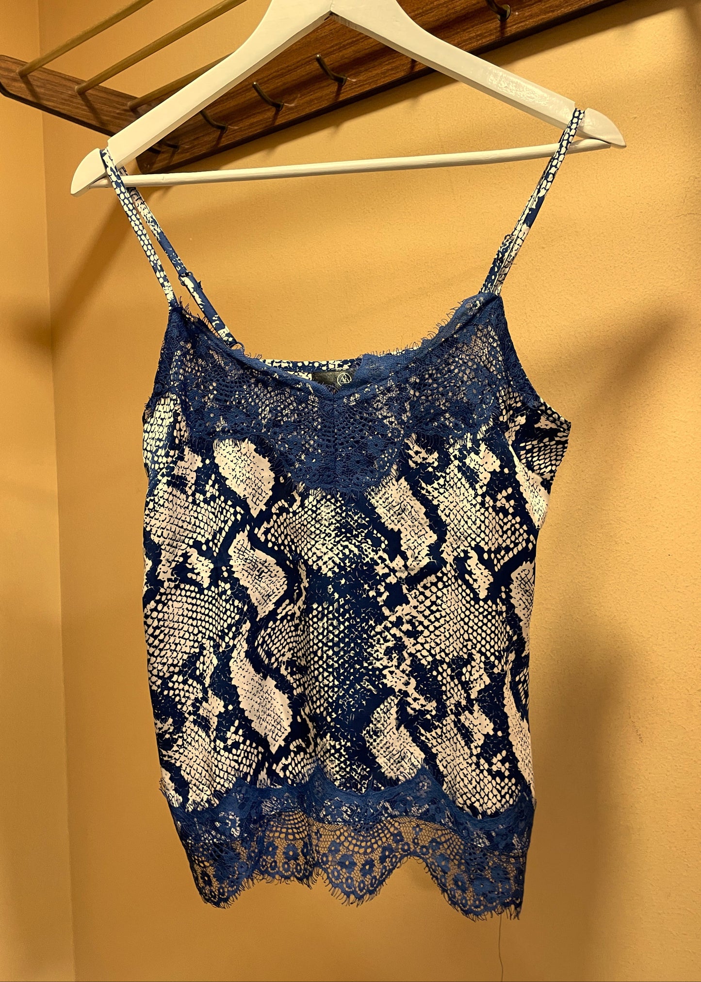 Γυναικείο Τοπ με Τιράντες MISSGUIDED σε Σκούρο Μπλε / Nude χρώμα (XS/S)