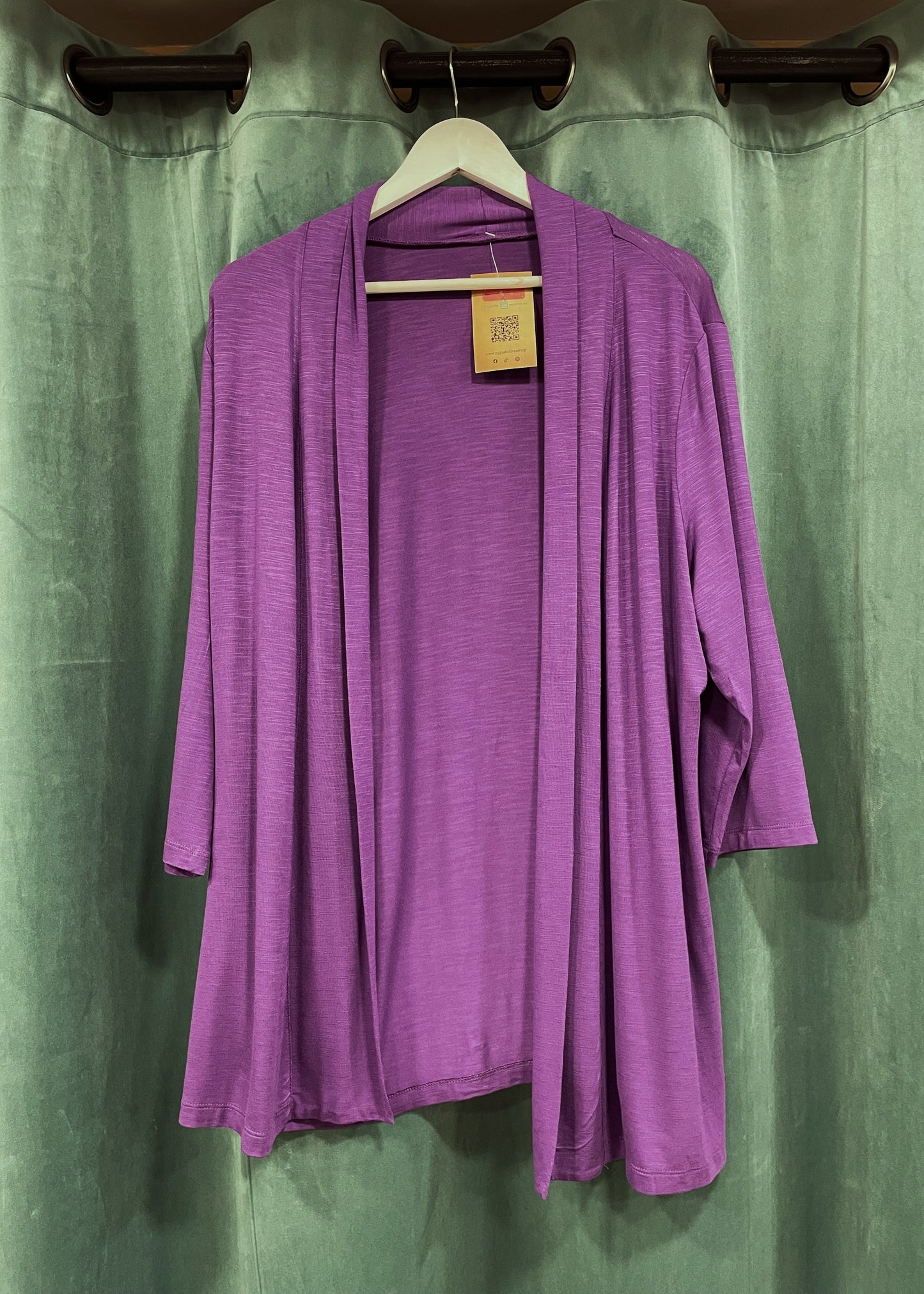 Stock, Ελαφριά Γυναικεία Ζακέτα από Βισκόζη BONITA σε Μωβ χρώμα (XL)