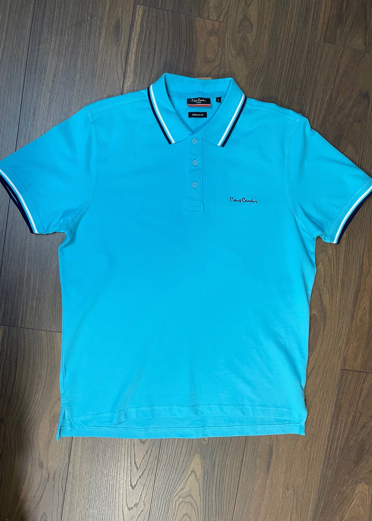 Ανδρική, Kοντομάνικη Μπλούζα -T-Shirt PIERRE CARDIN PARIS Polo σε Γαλάζιο χρώμα (M/L)