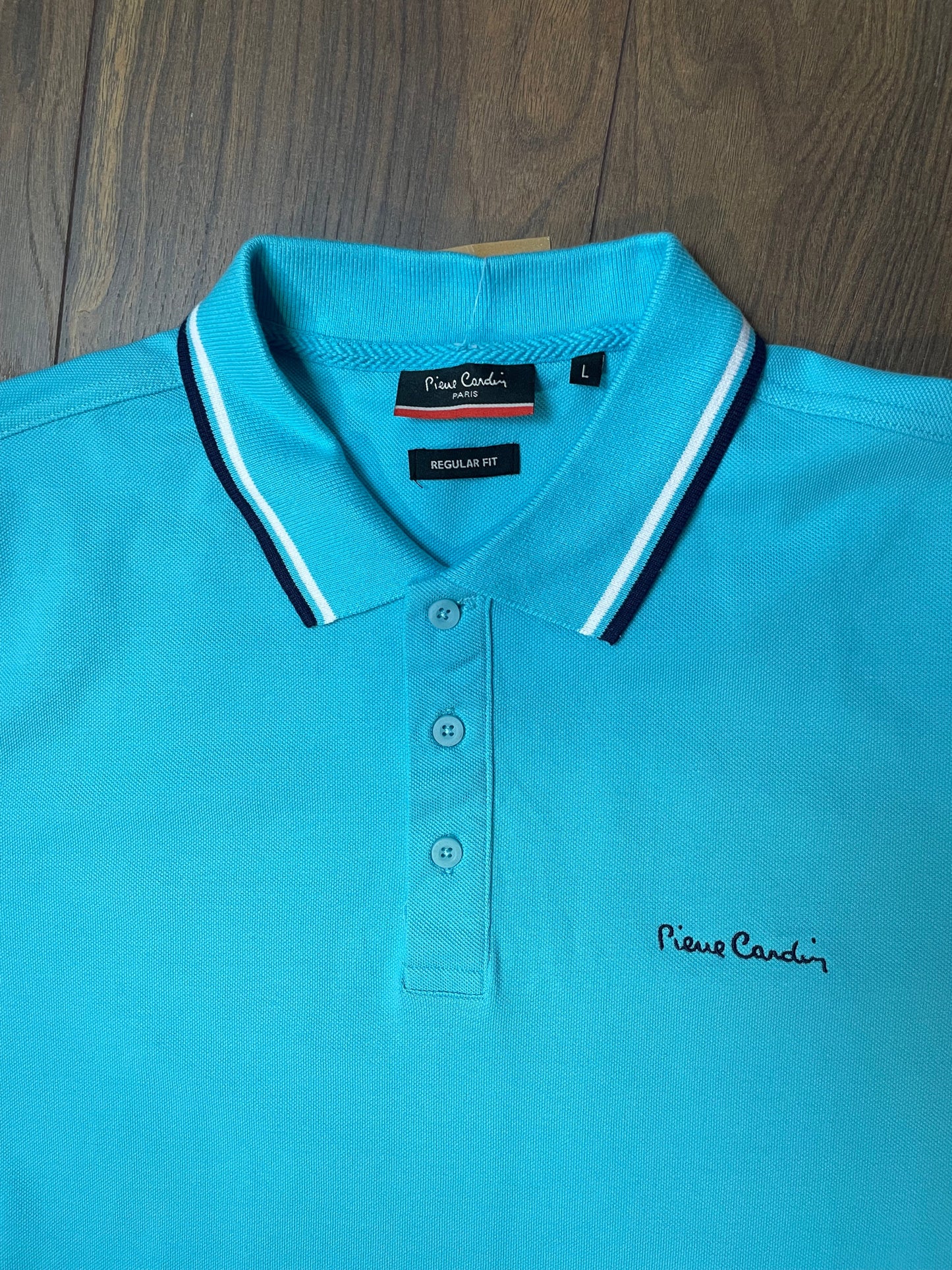 Ανδρική, Kοντομάνικη Μπλούζα -T-Shirt PIERRE CARDIN PARIS Polo σε Γαλάζιο χρώμα (M/L)