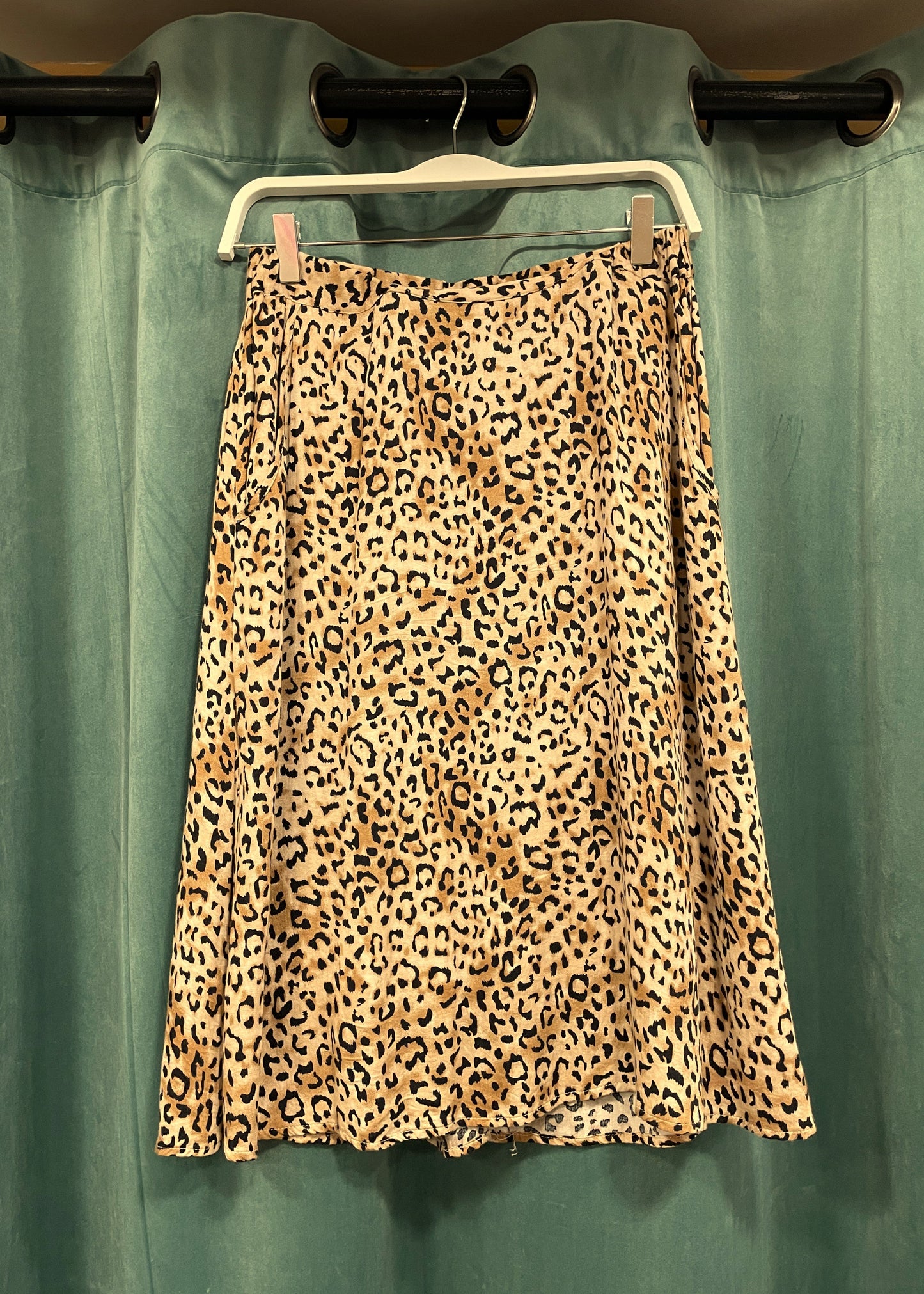 Animal Print Φούστα από Βισκόζη FRANSA σε Καφέ / Μπεζ χρώμα (Small)