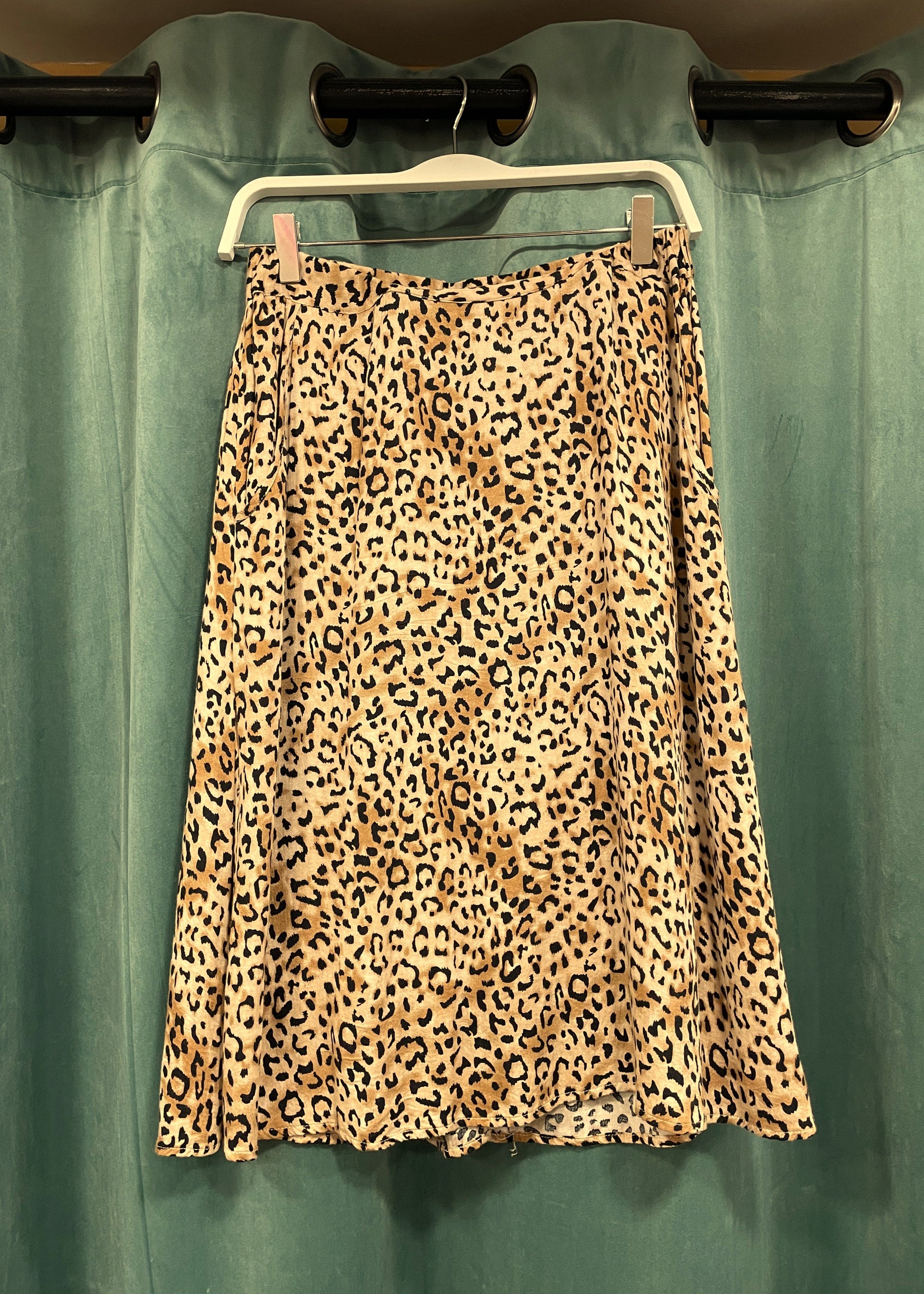 Animal Print Φούστα από Βισκόζη FRANSA σε Καφέ / Μπεζ χρώμα (Small)