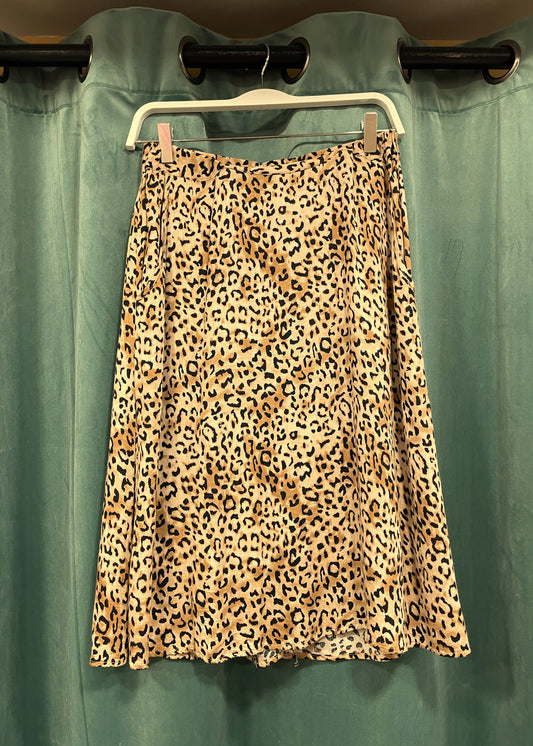 Animal Print Φούστα από Βισκόζη FRANSA σε Καφέ / Μπεζ χρώμα (Small)