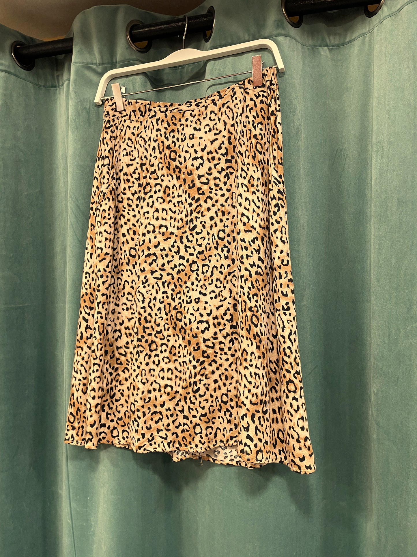 Animal Print Φούστα από Βισκόζη FRANSA σε Καφέ / Μπεζ χρώμα (Small)