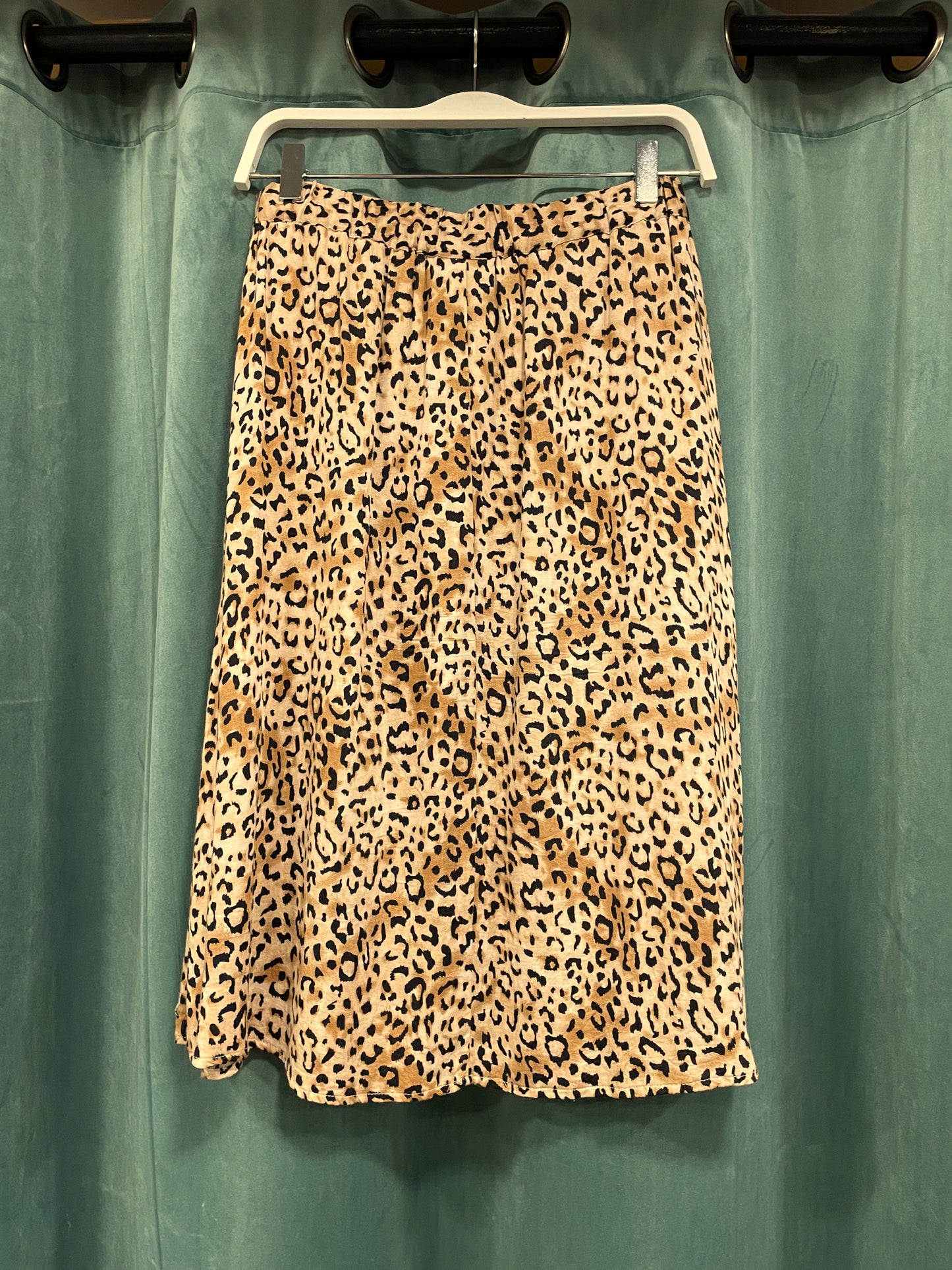 Animal Print Φούστα από Βισκόζη FRANSA σε Καφέ / Μπεζ χρώμα (Small)