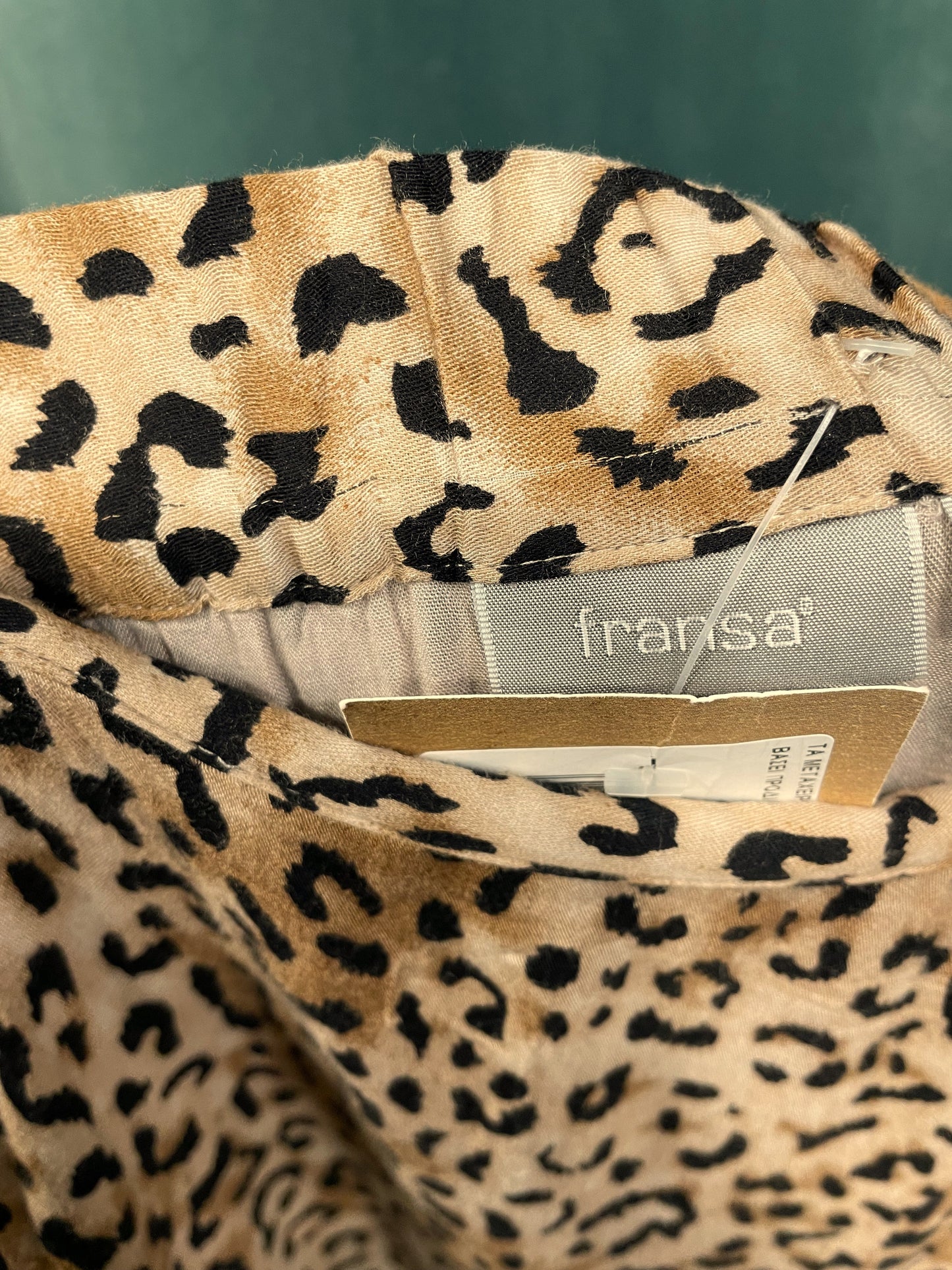 Animal Print Φούστα από Βισκόζη FRANSA σε Καφέ / Μπεζ χρώμα (Small)