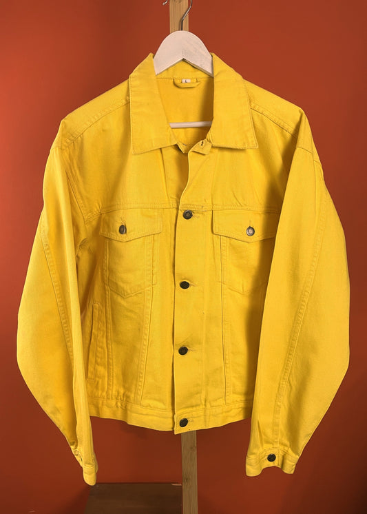 Vintage, Ανδρικό Τζιν Τζάκετ FADE OUT σε Κίτρινο Denim (Large)