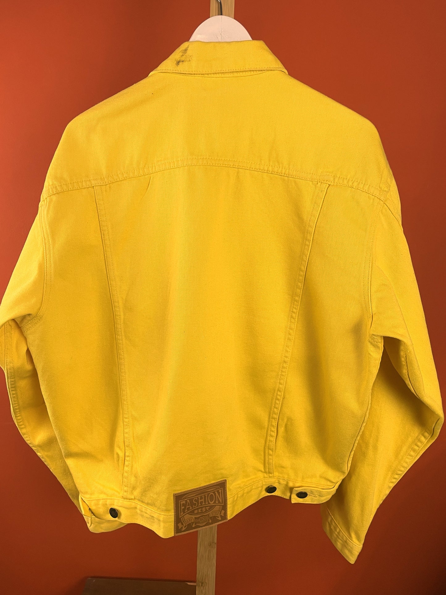 Vintage, Ανδρικό Τζιν Τζάκετ FADE OUT σε Κίτρινο Denim (Large)
