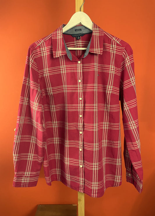 Γυναικείο Πουκάμισο TOMMY HILFIGER σε Κόκκινο χρώμα (Άνετο L)