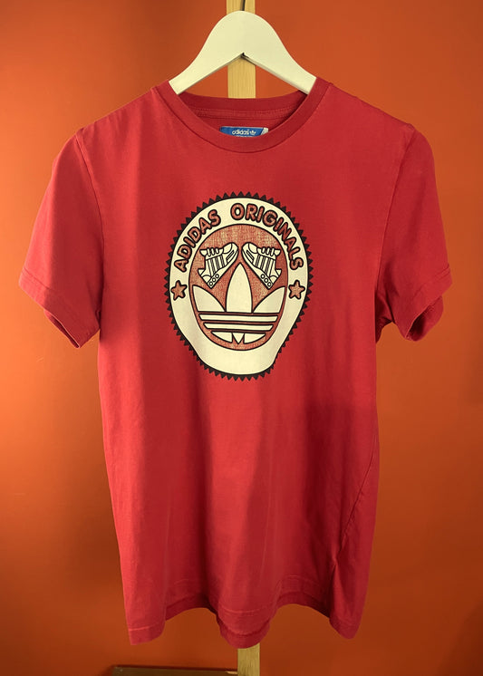 Γυναικείο T-Shirt ADIDAS σε Κόκκινο χρώμα (Medium)