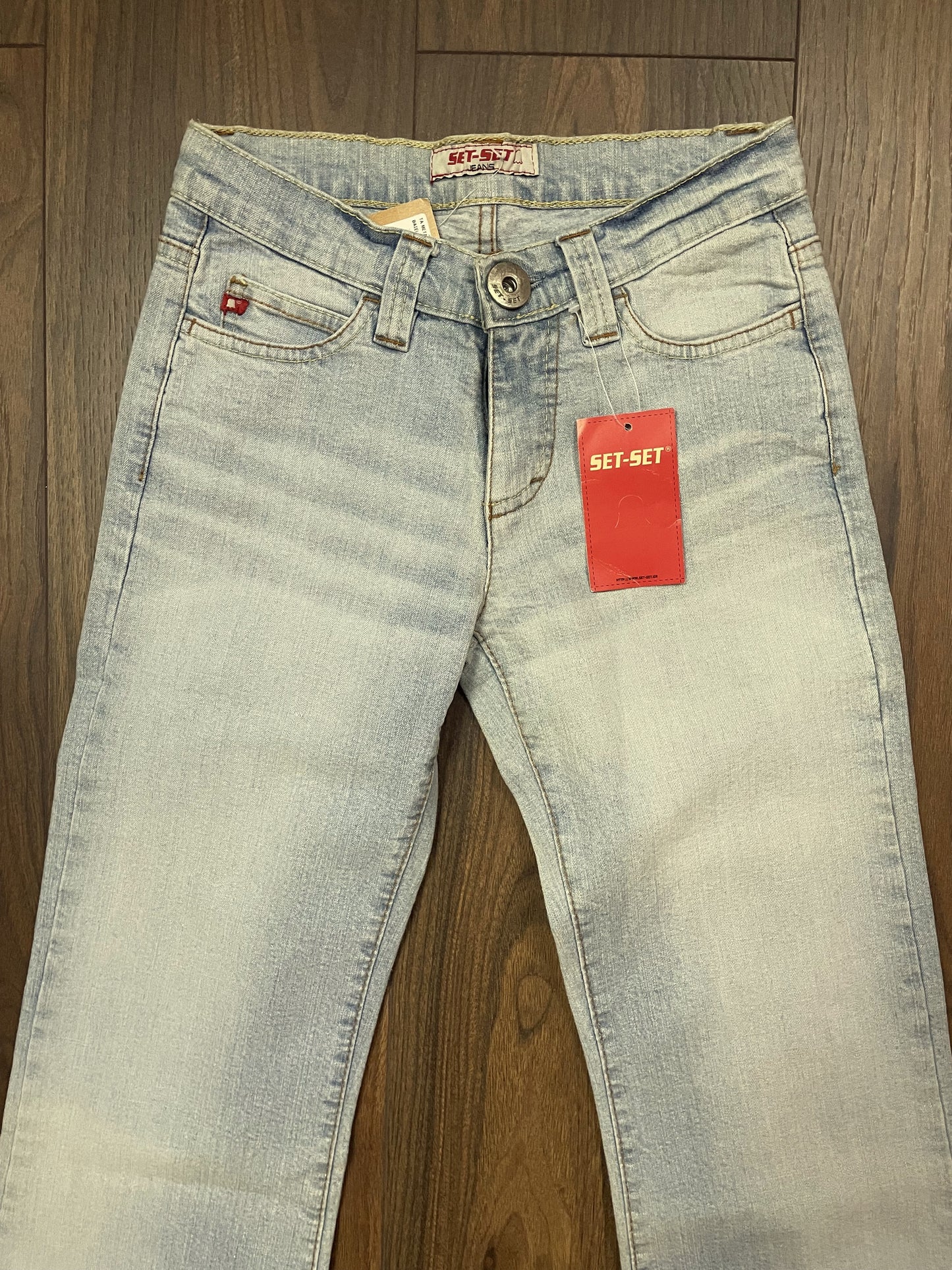 Dead Stock, Γυναικείο Tζιν Παντελόνι SET SET σε Ανοιχτό Σιέλ χρώμα (XS- No1)