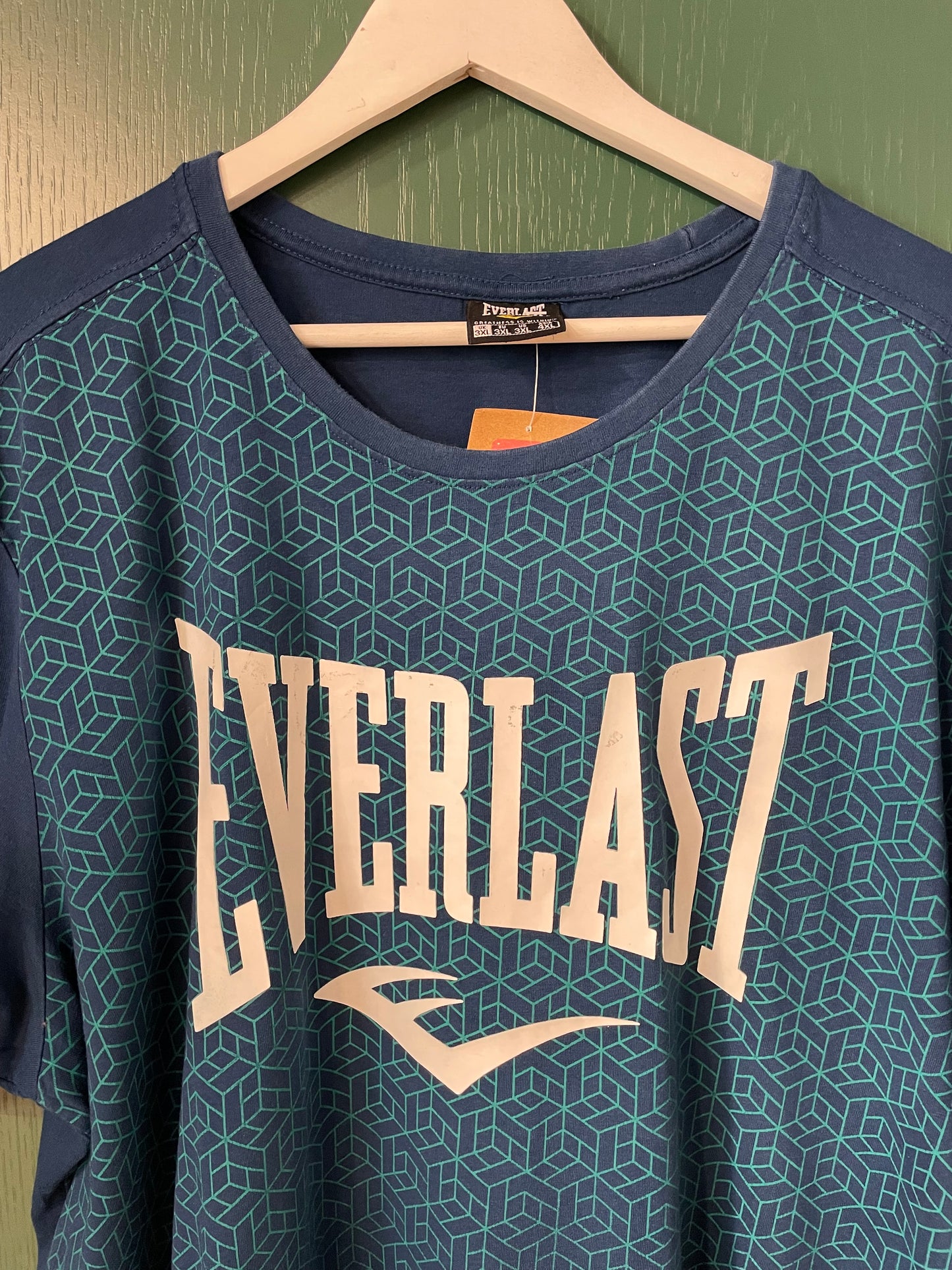 Ανδρική, Kοντομάνικη Μπλούζα -T-Shirt EVERLAST σε Πετρόλ χρώμα (XL/2XL)